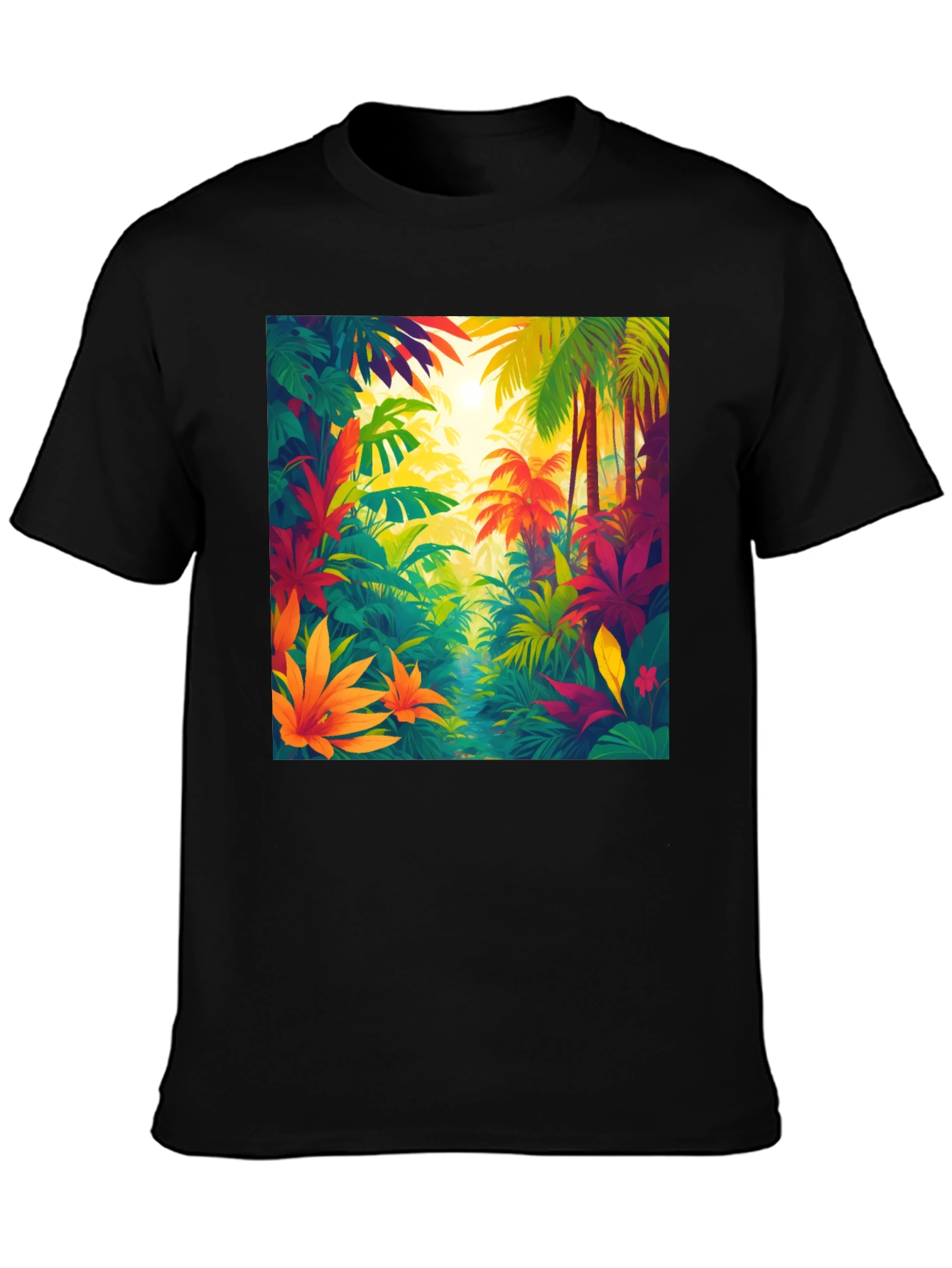 Tropical Jungle T-Shirt: Vibrant Nature Design