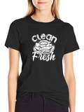 Clean and Fresh Graphic Tee - Black