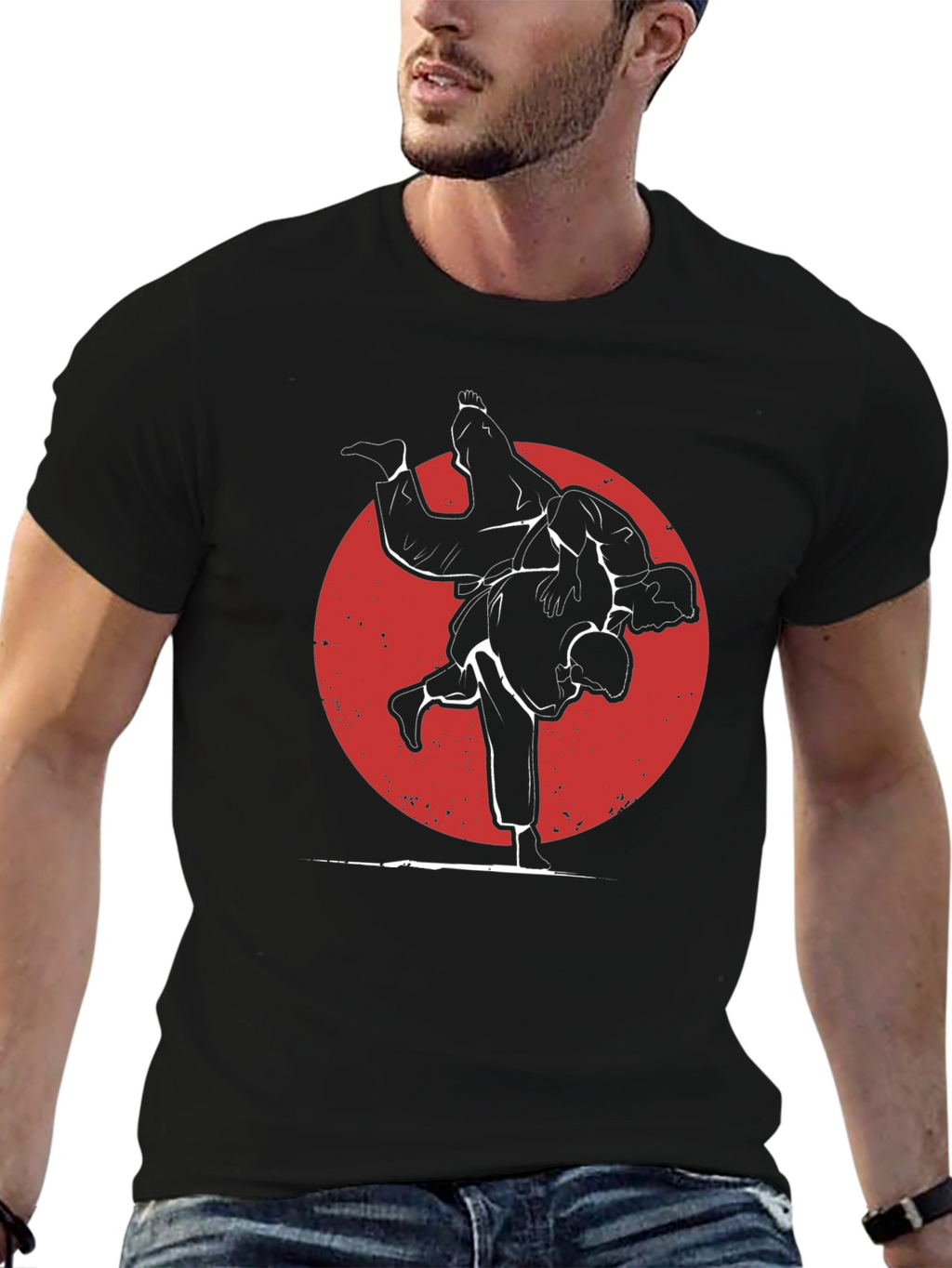 Judo Silhouette Graphic Tee - Martial Arts Style