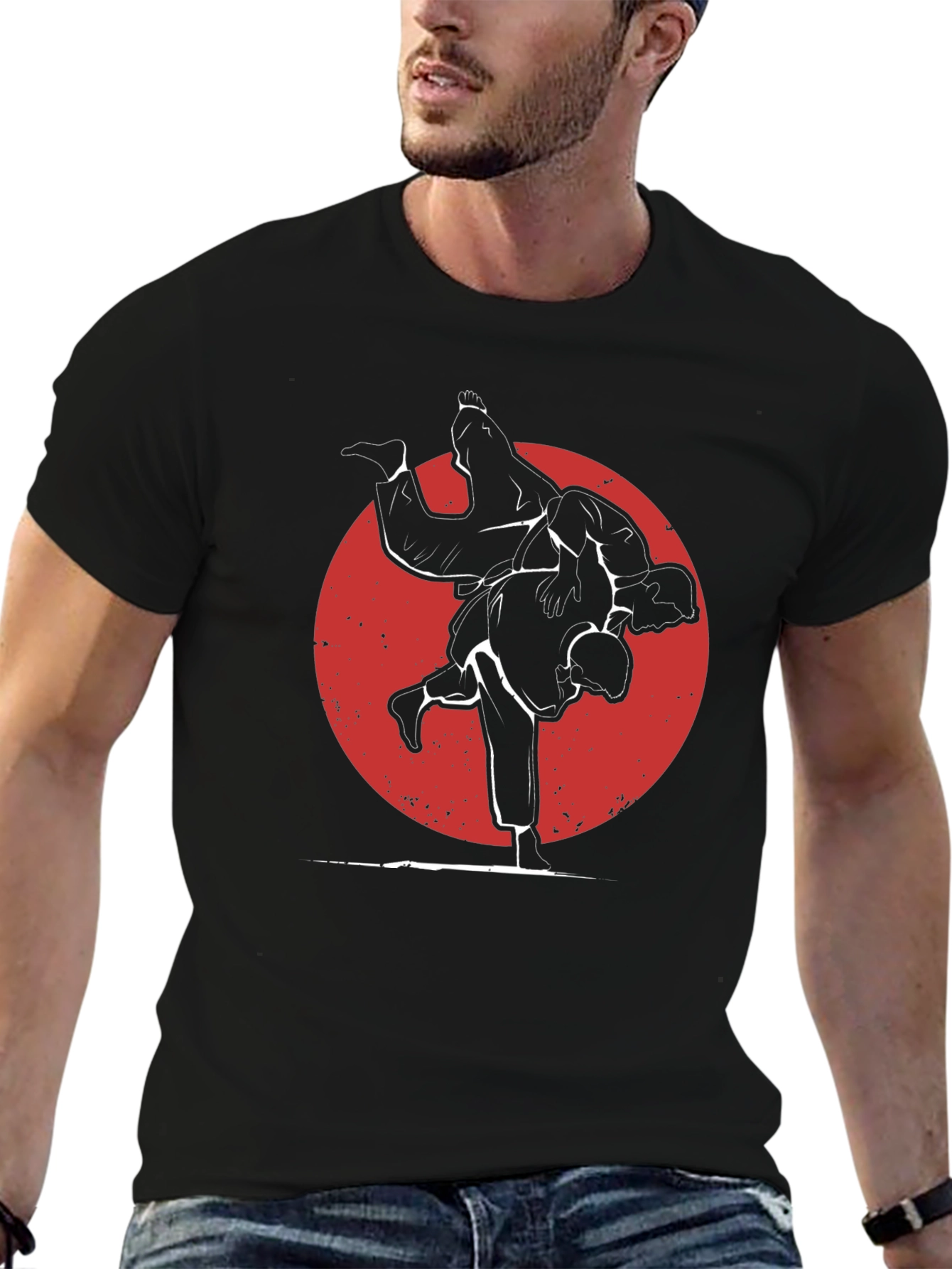 Judo Silhouette Graphic Tee - Martial Arts Style
