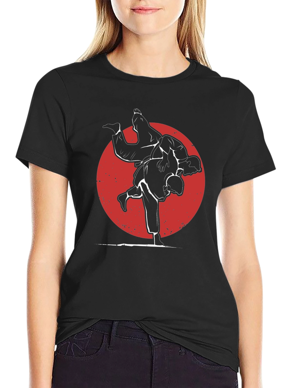 Judo Silhouette Graphic Tee - Martial Arts Style