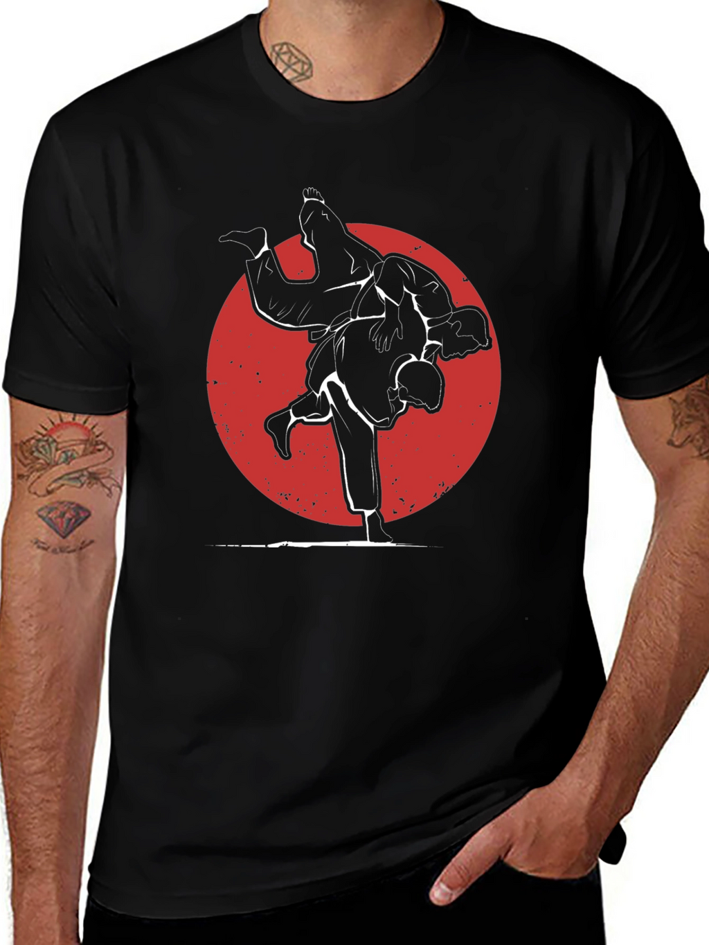 Judo Silhouette Graphic Tee - Martial Arts Style
