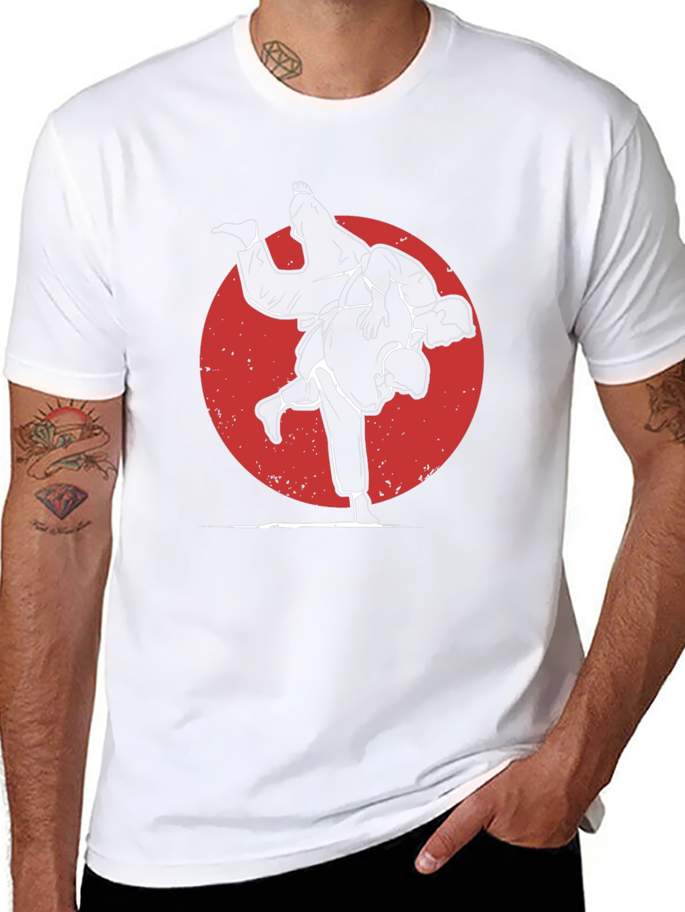 Judo Silhouette Graphic Tee - Martial Arts Style