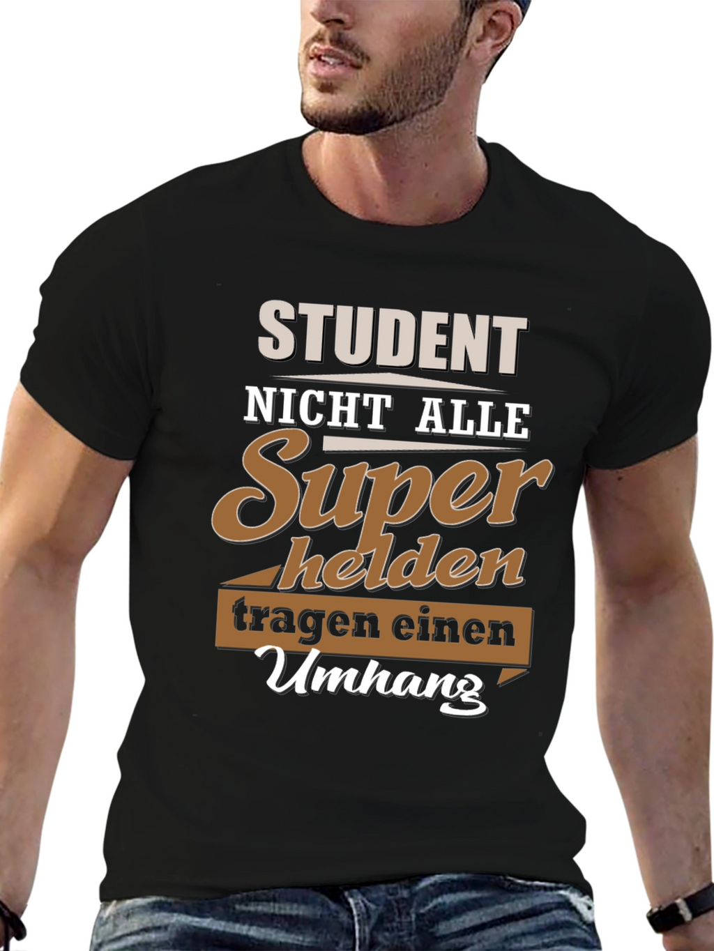 Student Superhero T-Shirt - German Slogan Tee