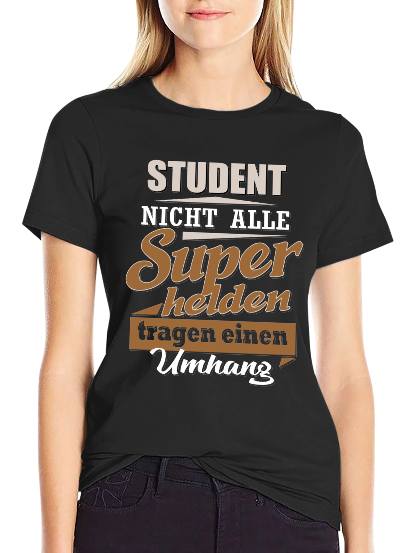 Student Superhero T-Shirt - German Slogan Tee