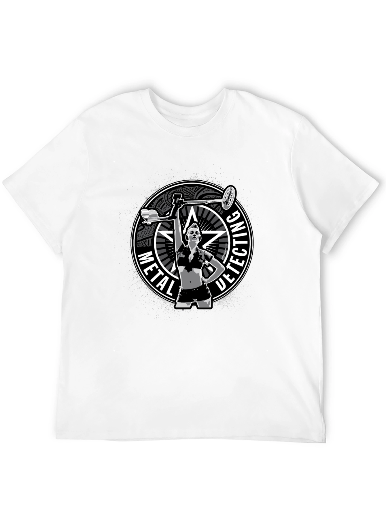 Metal Detecting T-Shirt - Woman Detectorist Graphic Tee