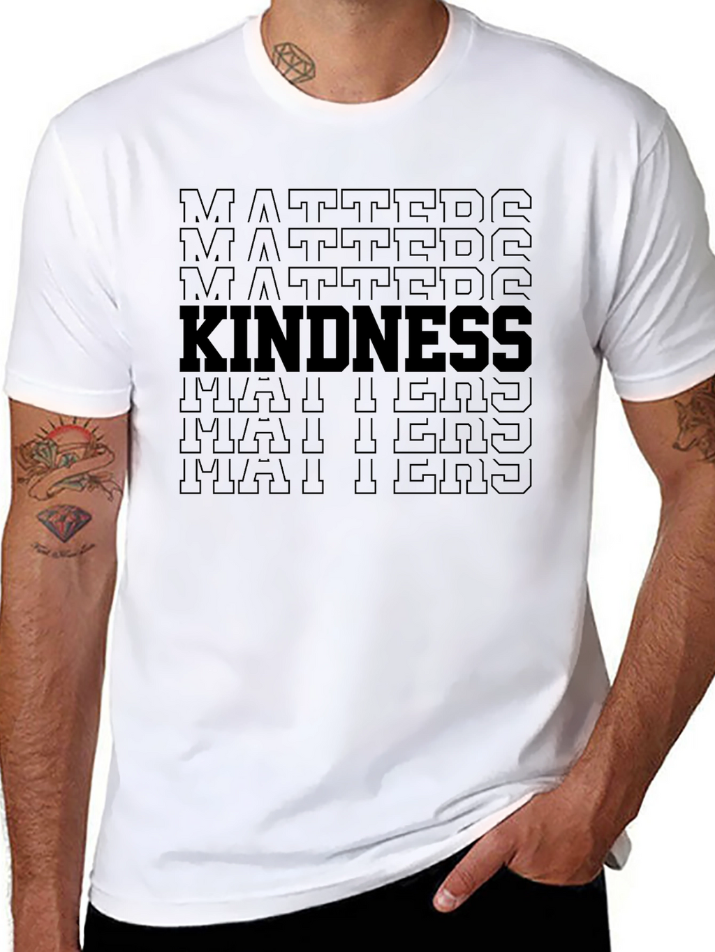 Kindness Matters Black T-Shirt for Men