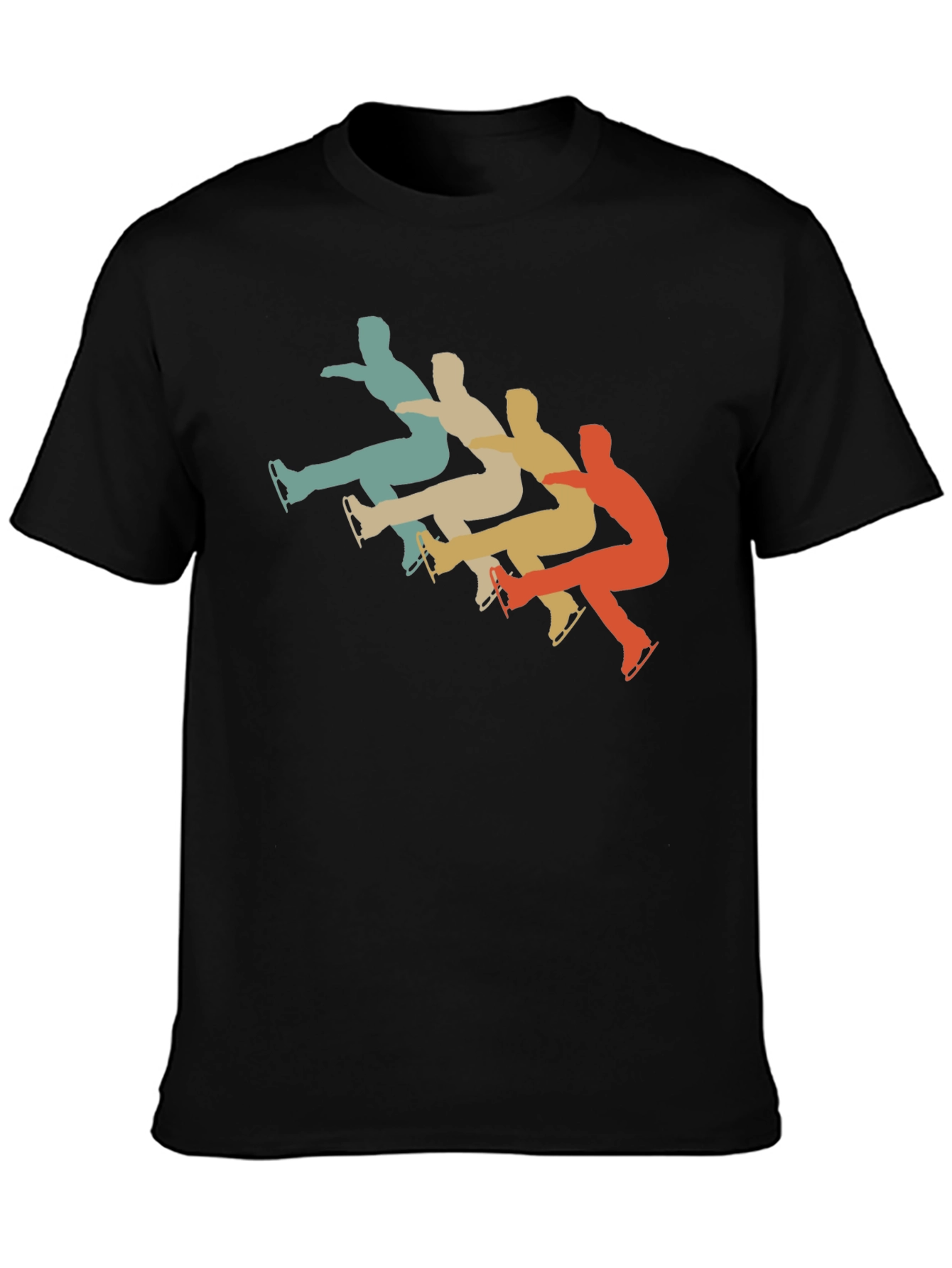 Retro Ice Skater T-Shirt - Vintage Style Skating Tee