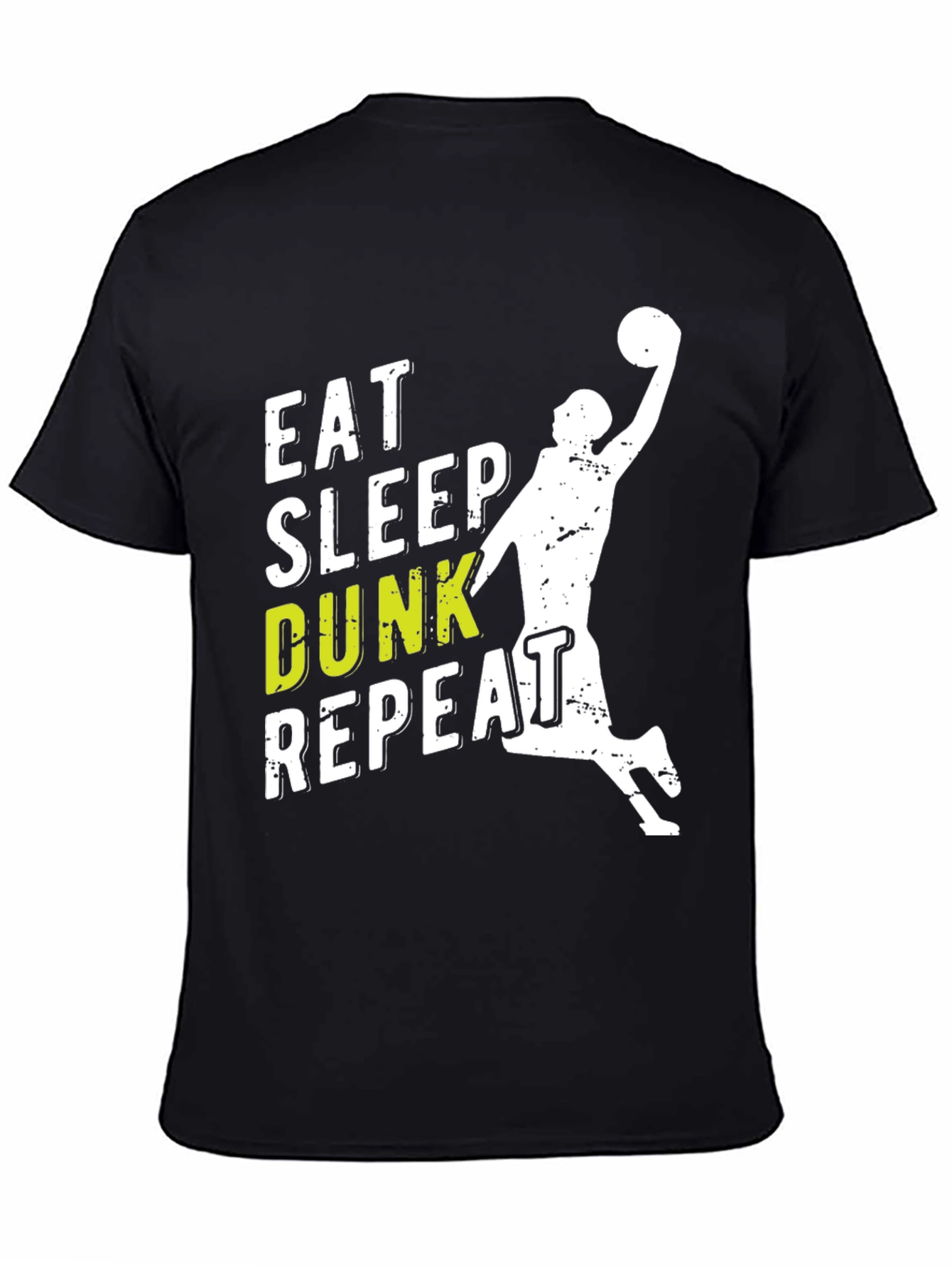 Eat Sleep Dunk Repeat Black Graphic Tee