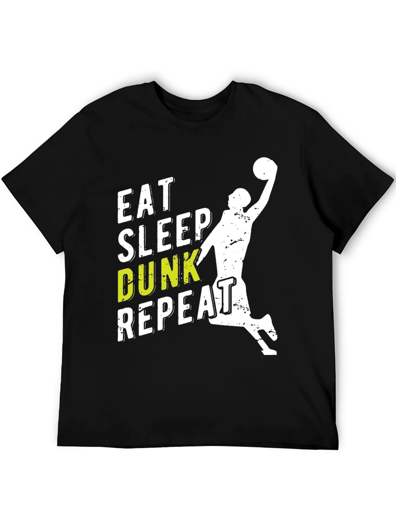 Eat Sleep Dunk Repeat Black Graphic Tee