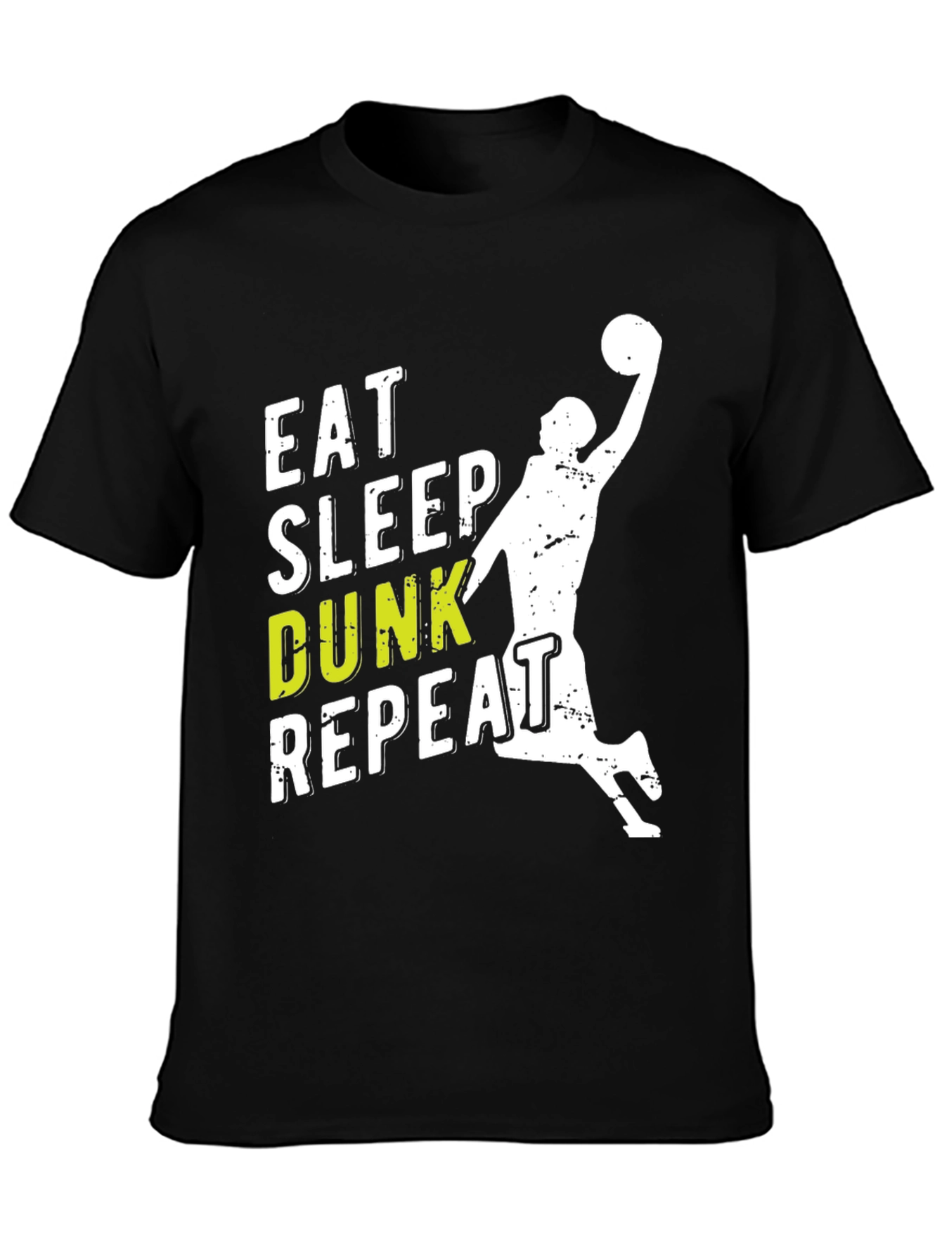 Eat Sleep Dunk Repeat Black Graphic Tee