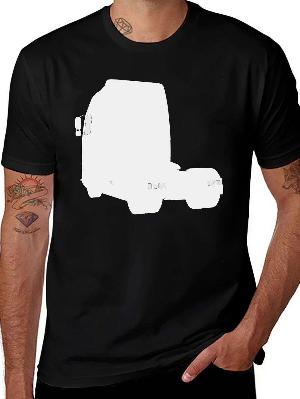 Truck Silhouette T-Shirt - Classic Black Tee
