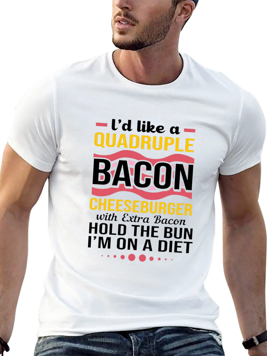 Quadruple Bacon Cheeseburger T-Shirt