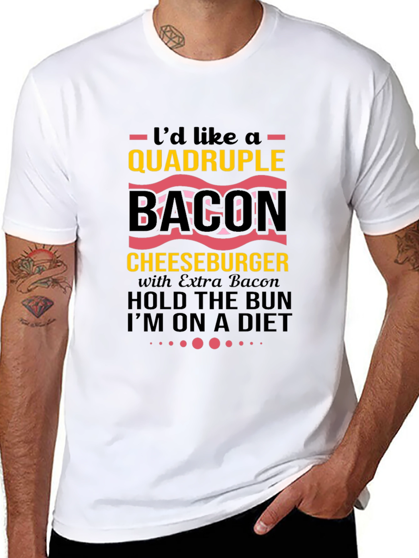 Quadruple Bacon Cheeseburger T-Shirt