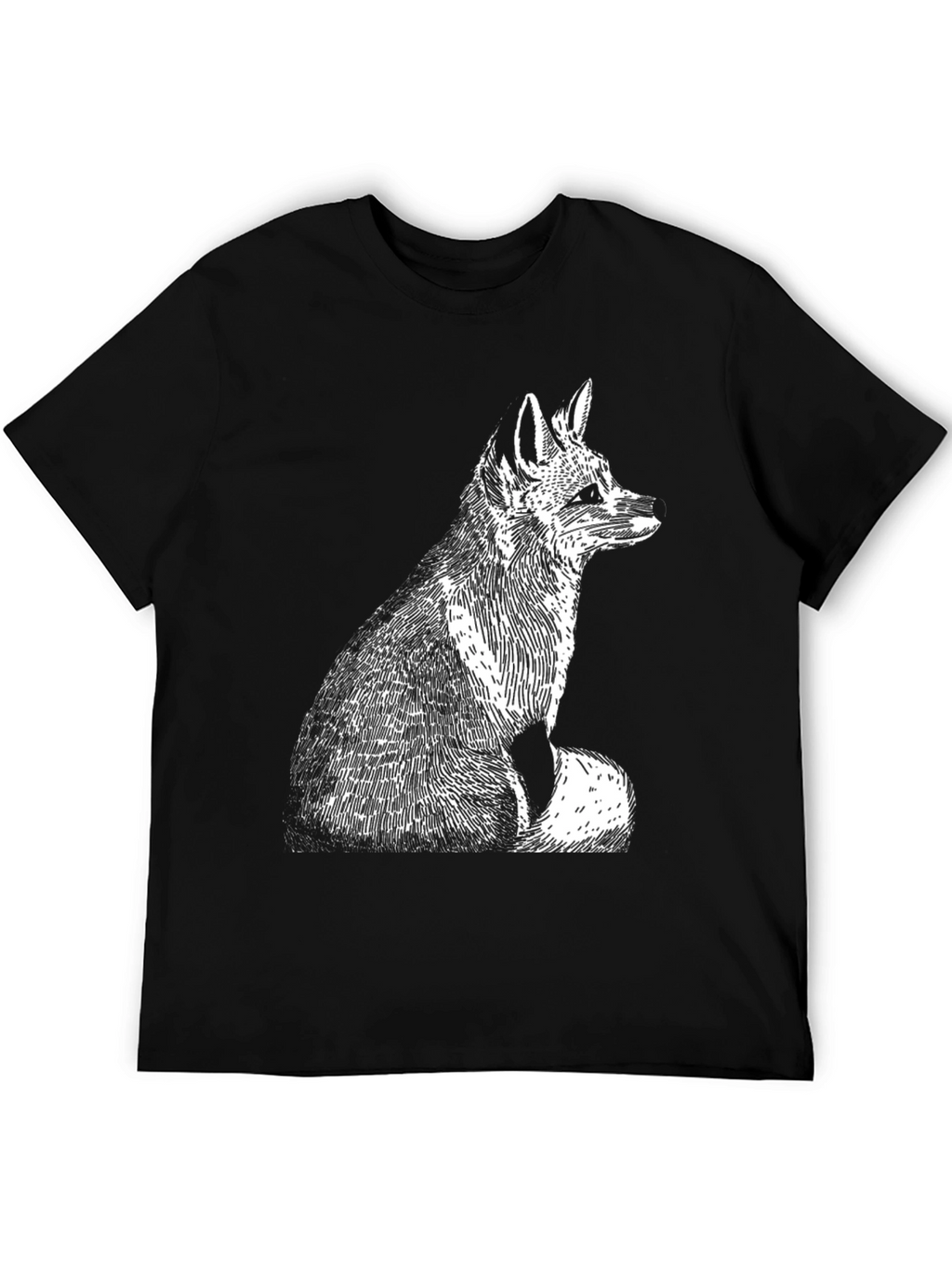Fox Graphic Tee - Classic Black Cotton T-Shirt