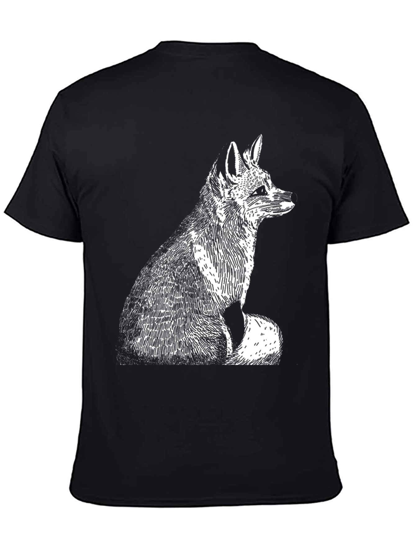 Fox Graphic Tee - Classic Black Cotton T-Shirt