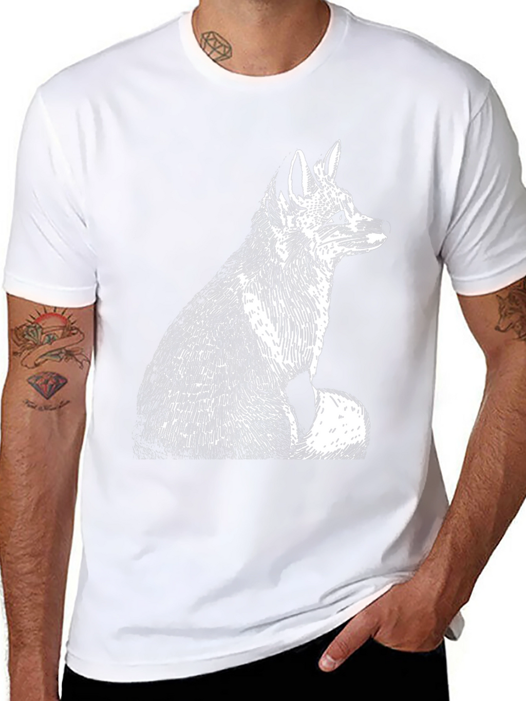 Fox Graphic Tee - Classic Black Cotton T-Shirt