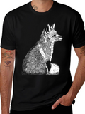 Fox Graphic Tee - Classic Black Cotton T-Shirt