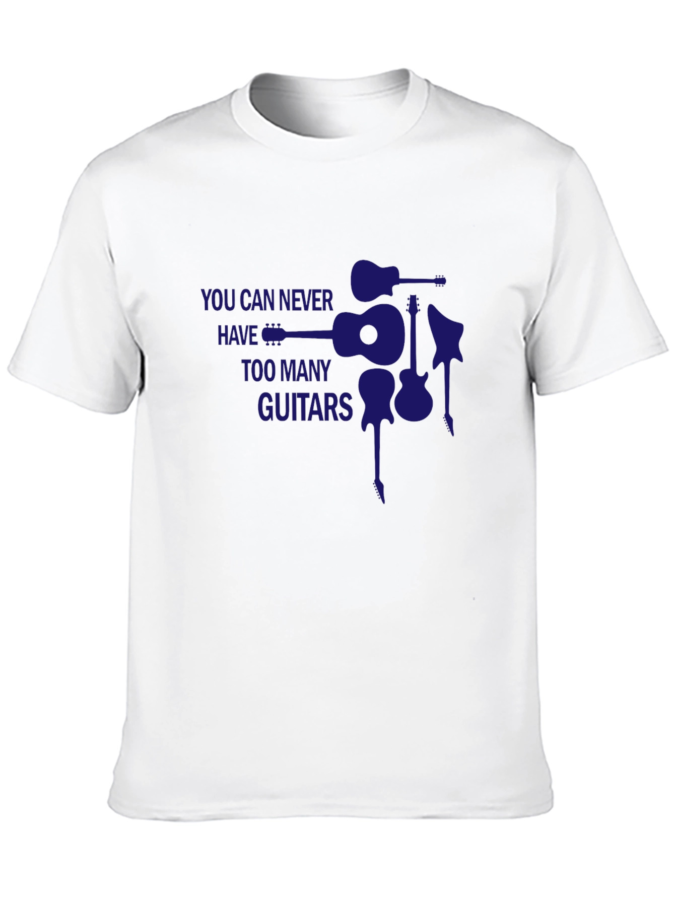 Guitar Lovers Tee: Never Too Many Guitars!