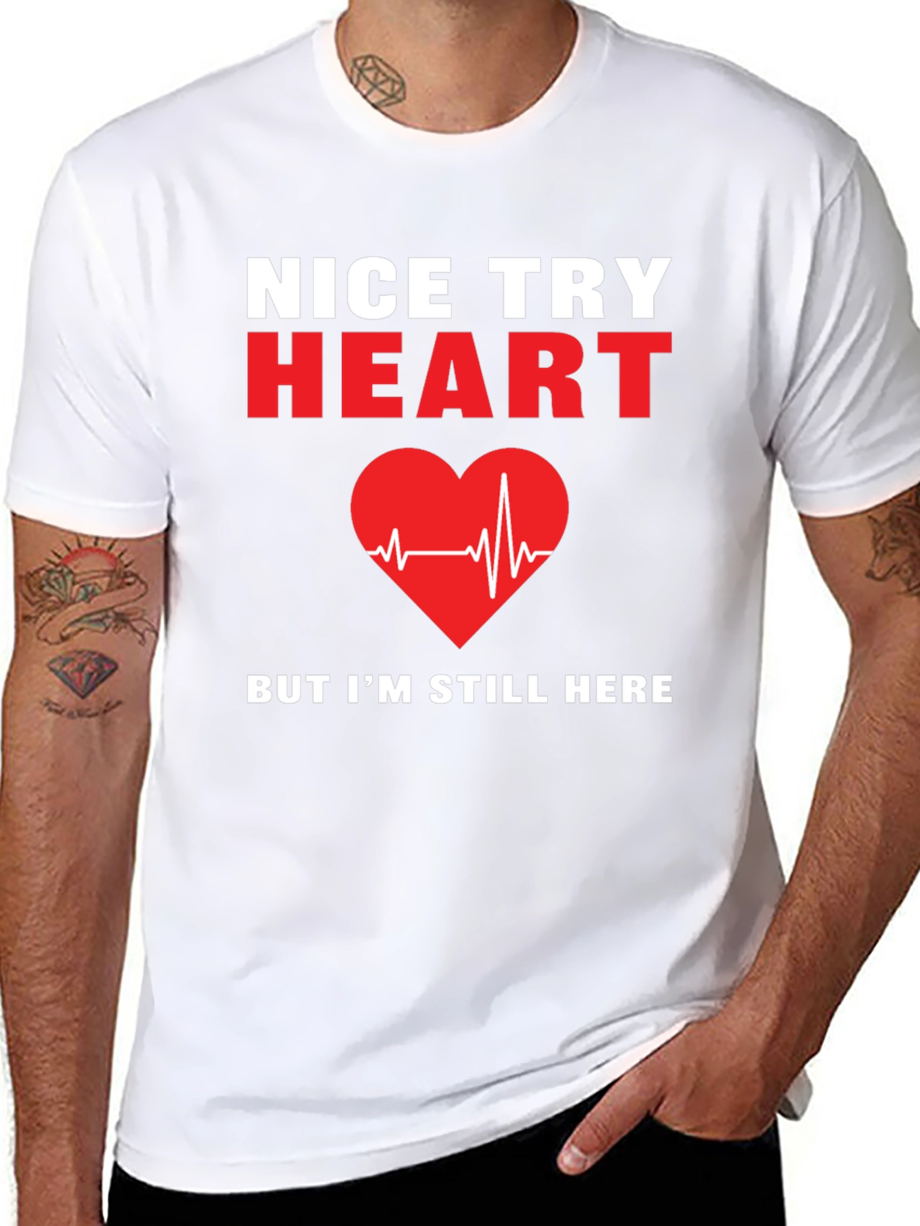 Nice Try Heart T-Shirt Funny Recovery Gift