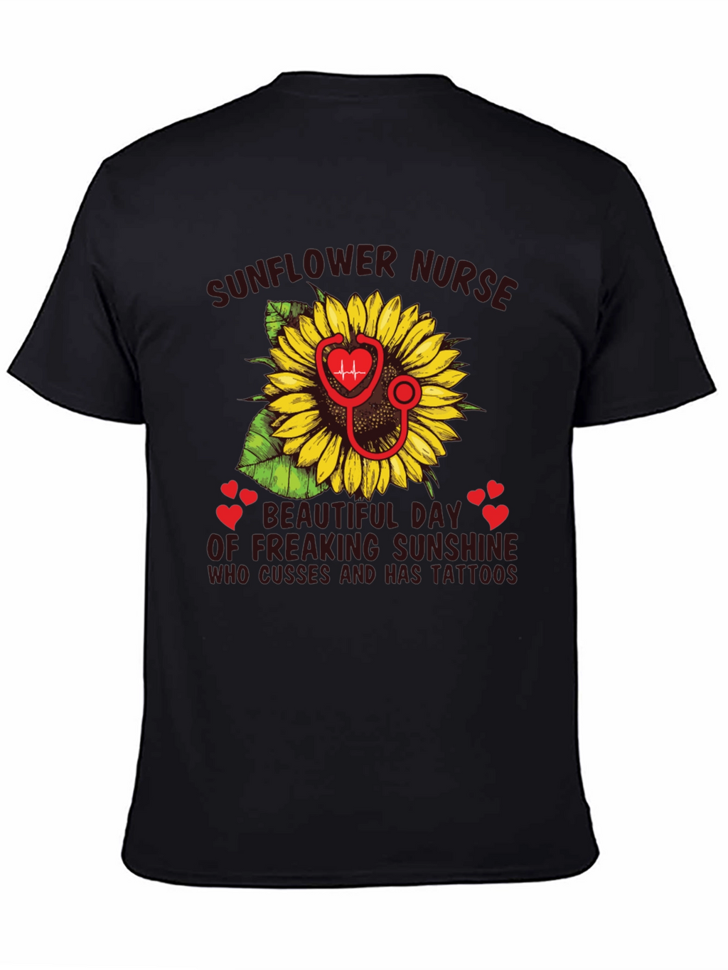 Sunflower Nurse T-Shirt - Tattooed Sunshine Gift