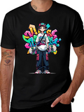 Cool Anime Graffiti Skater Graphic T-Shirt