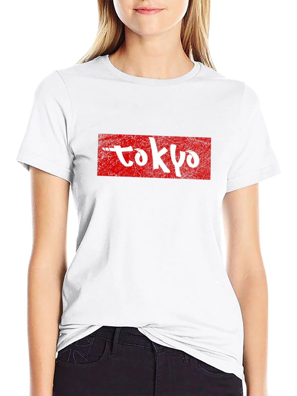 Tokyo Graphic Tee - Red and White on Black