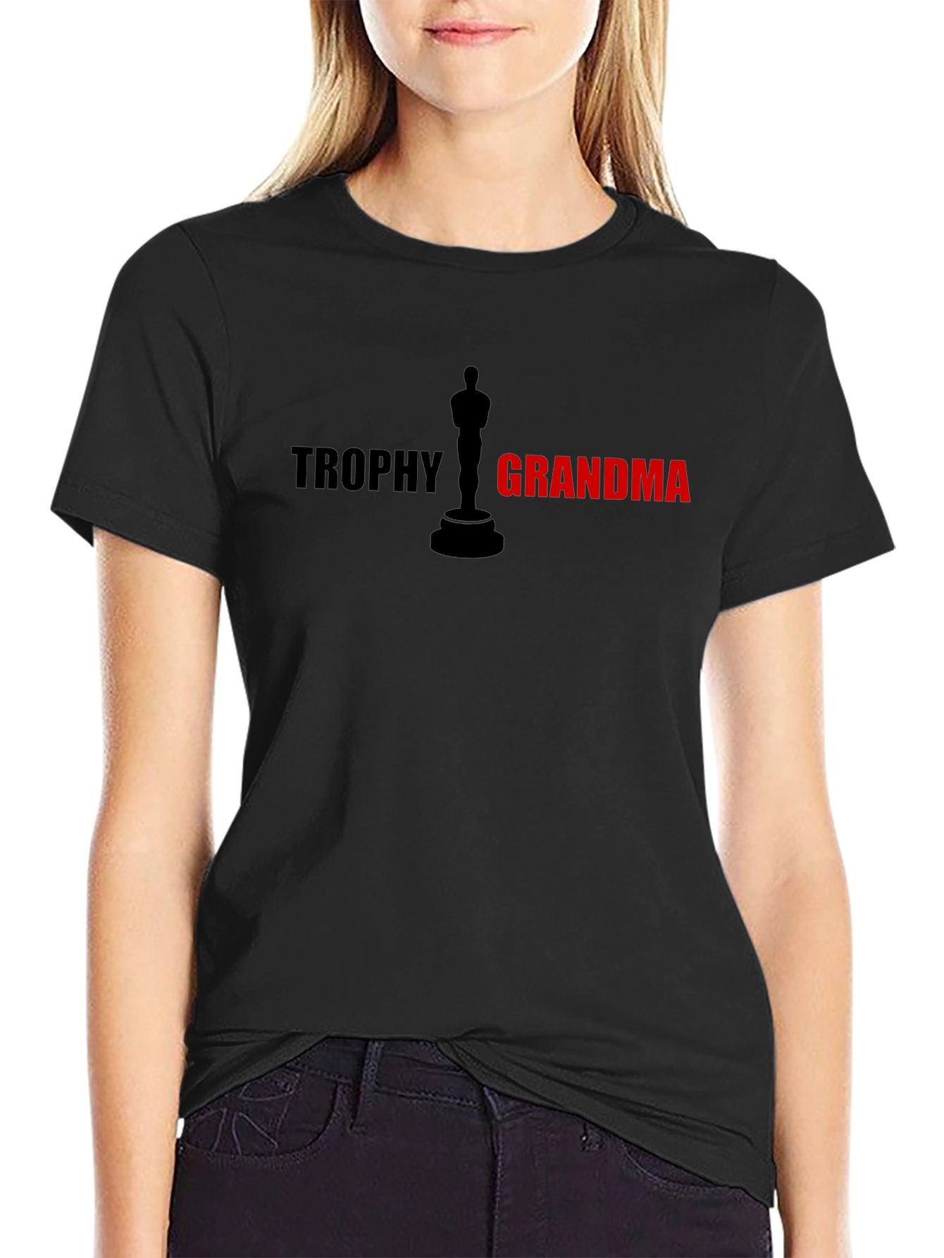 Trophy Grandma Graphic T-Shirt - Black