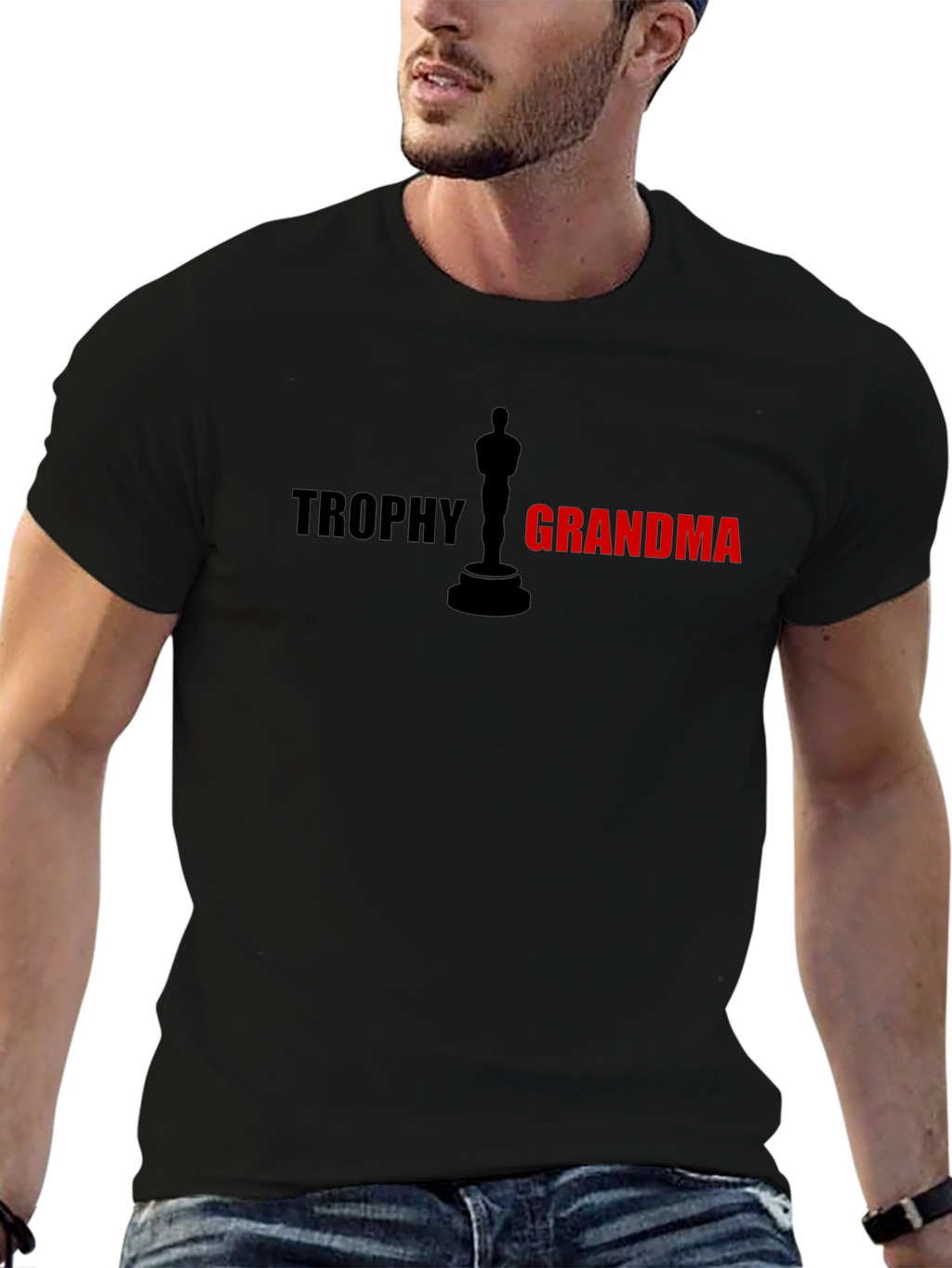 Trophy Grandma Graphic T-Shirt - Black