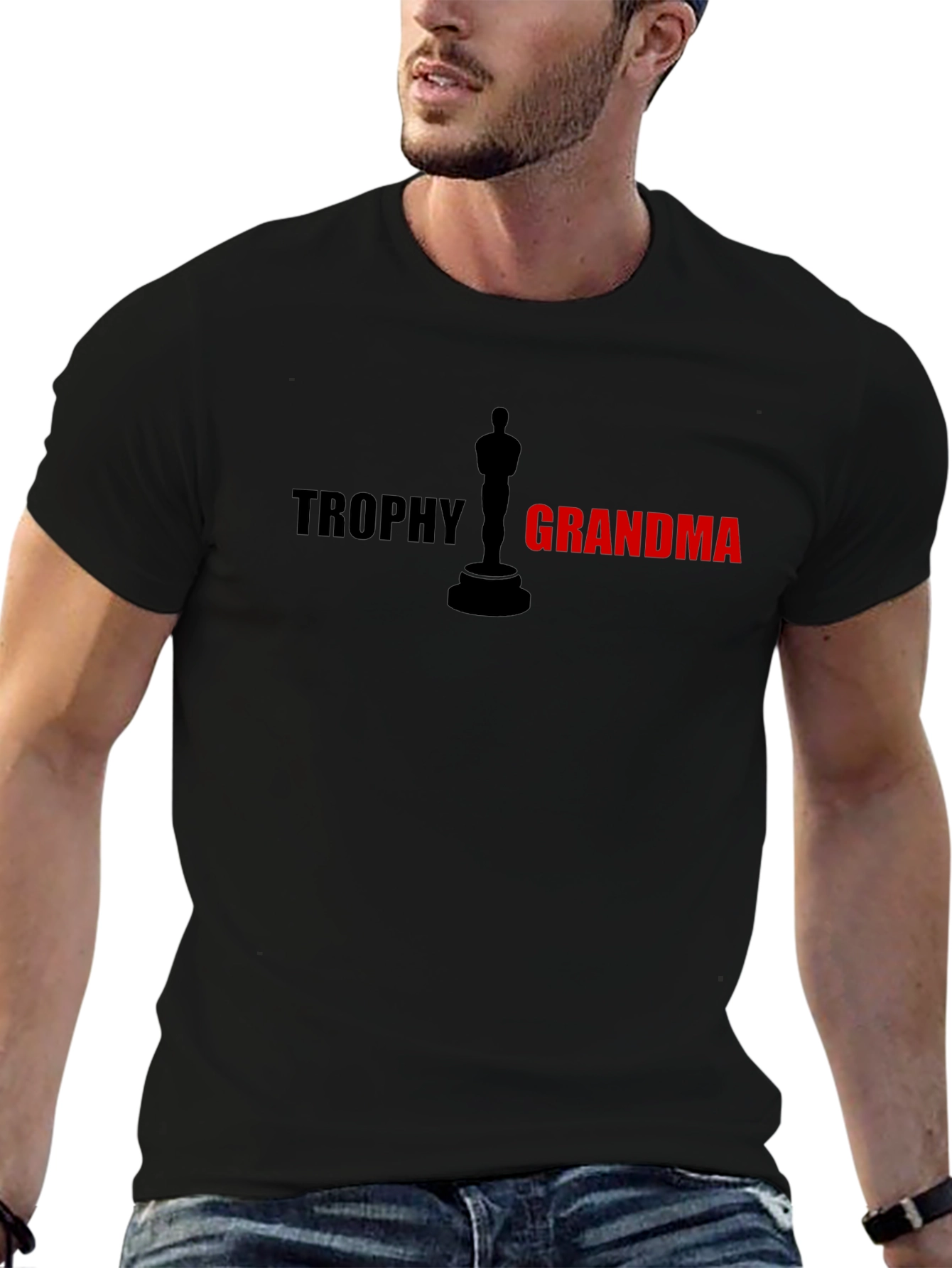 Trophy Grandma Graphic T-Shirt - Black