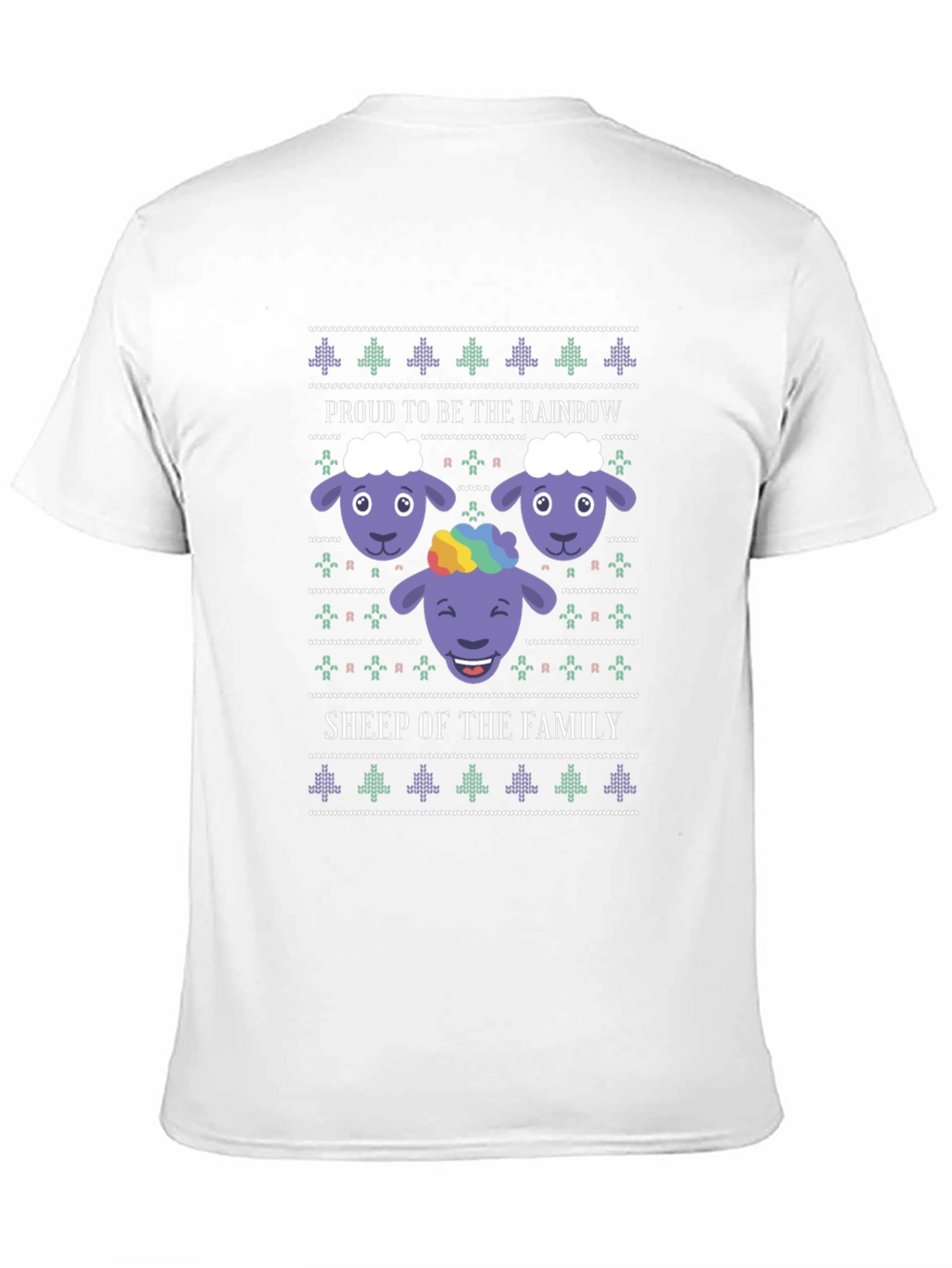 Rainbow Sheep Family Graphic T-Shirt - Pride Apparel