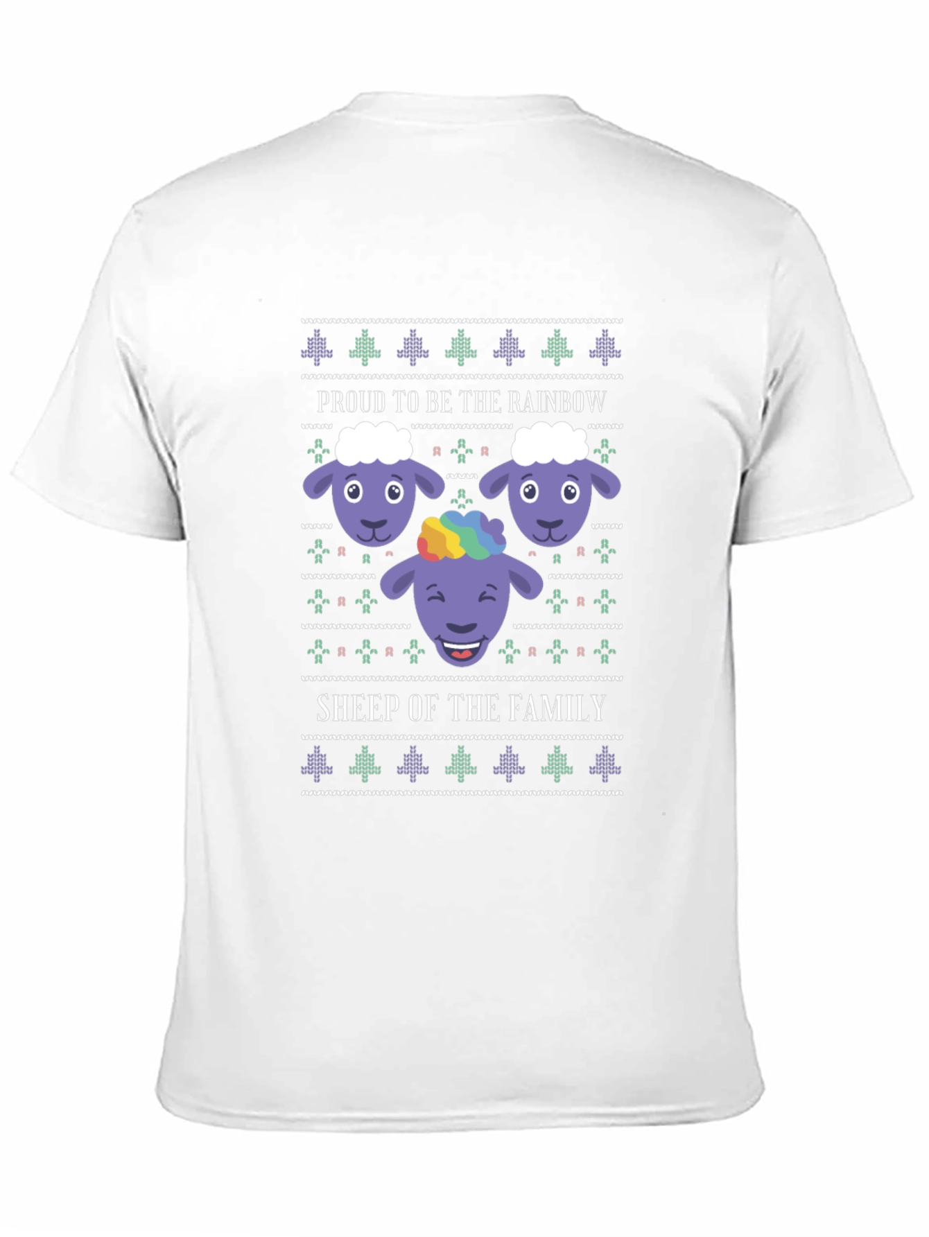 Rainbow Sheep Family Graphic T-Shirt - Pride Apparel