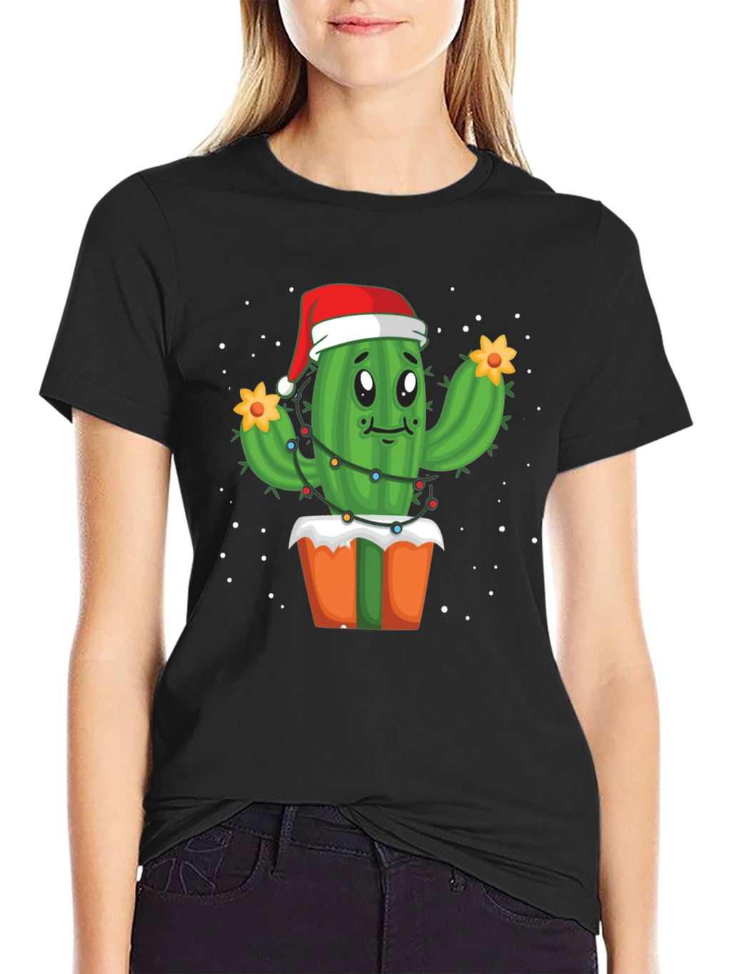 Festive Cactus Christmas T-Shirt