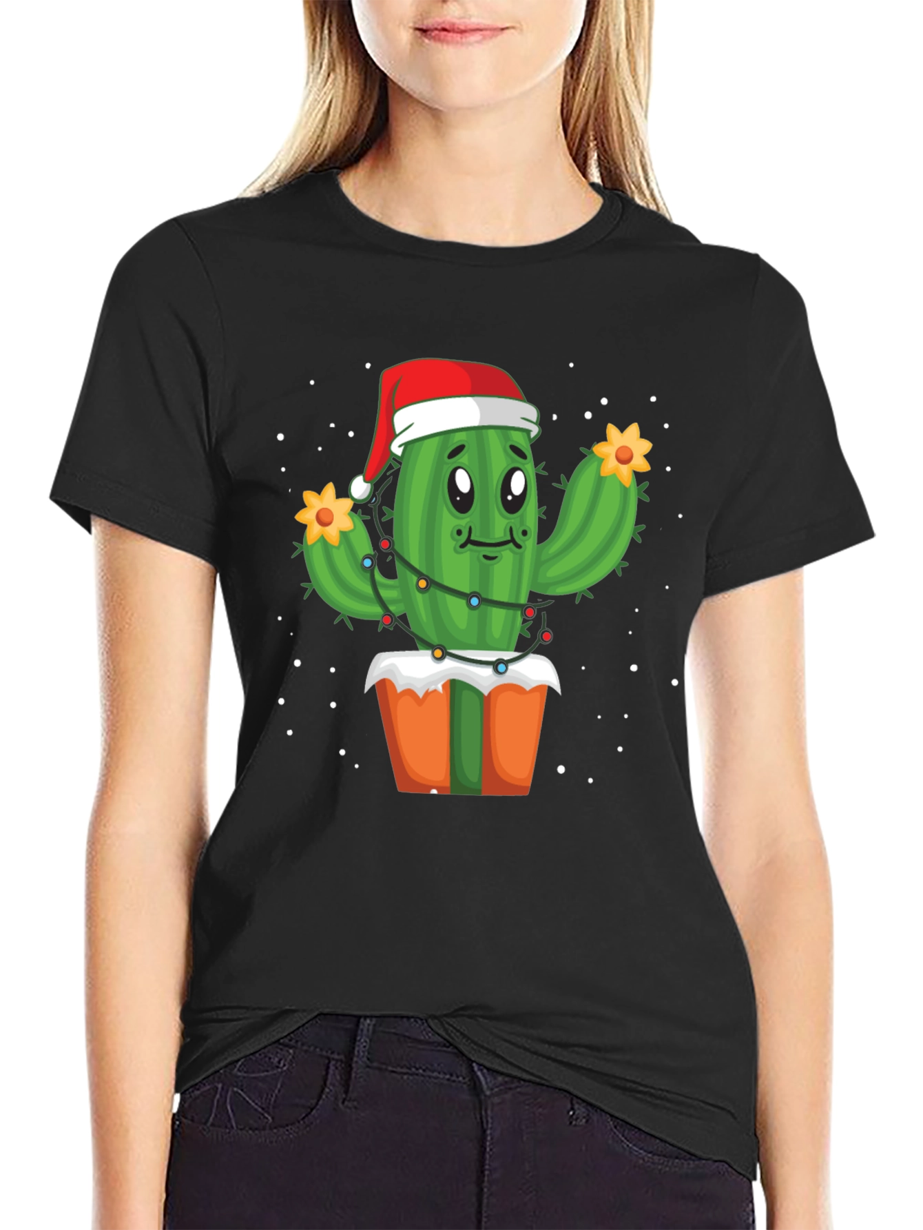Festive Cactus Christmas T-Shirt