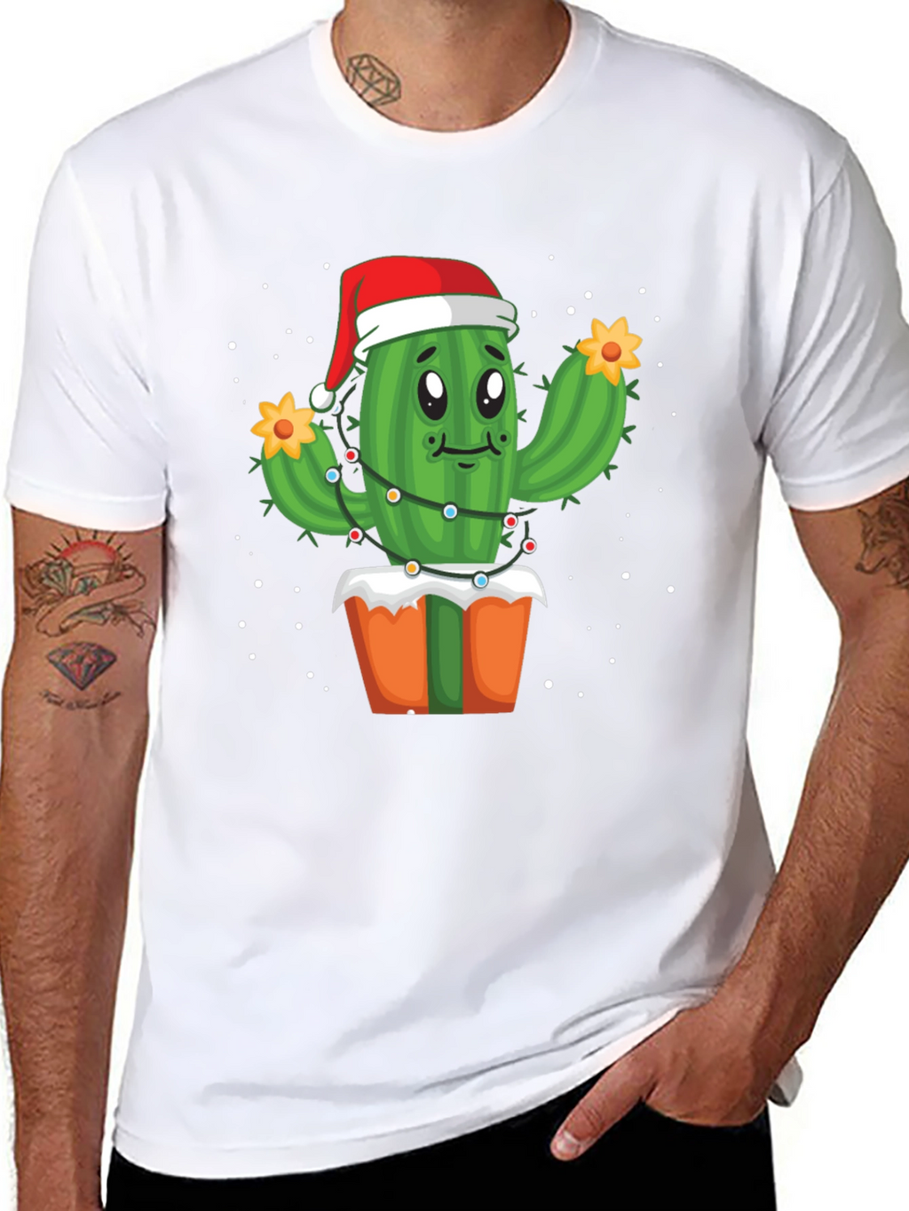 Festive Cactus Christmas T-Shirt