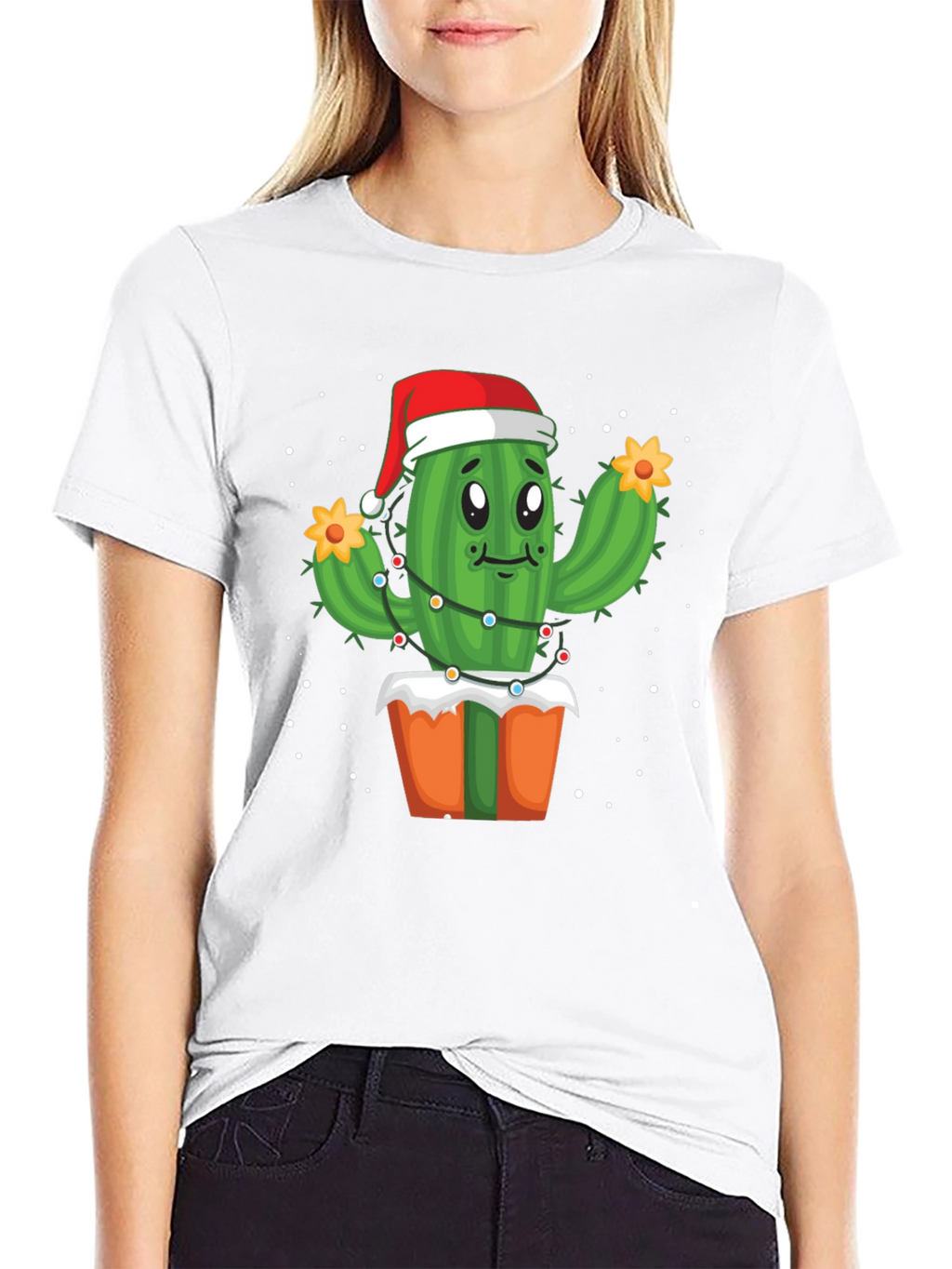 Festive Cactus Christmas T-Shirt