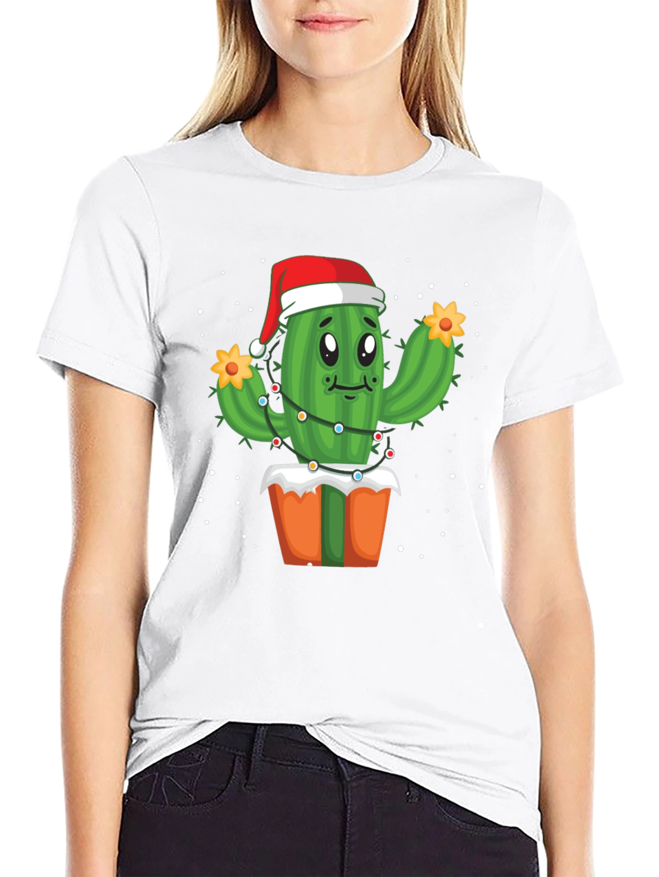 Festive Cactus Christmas T-Shirt