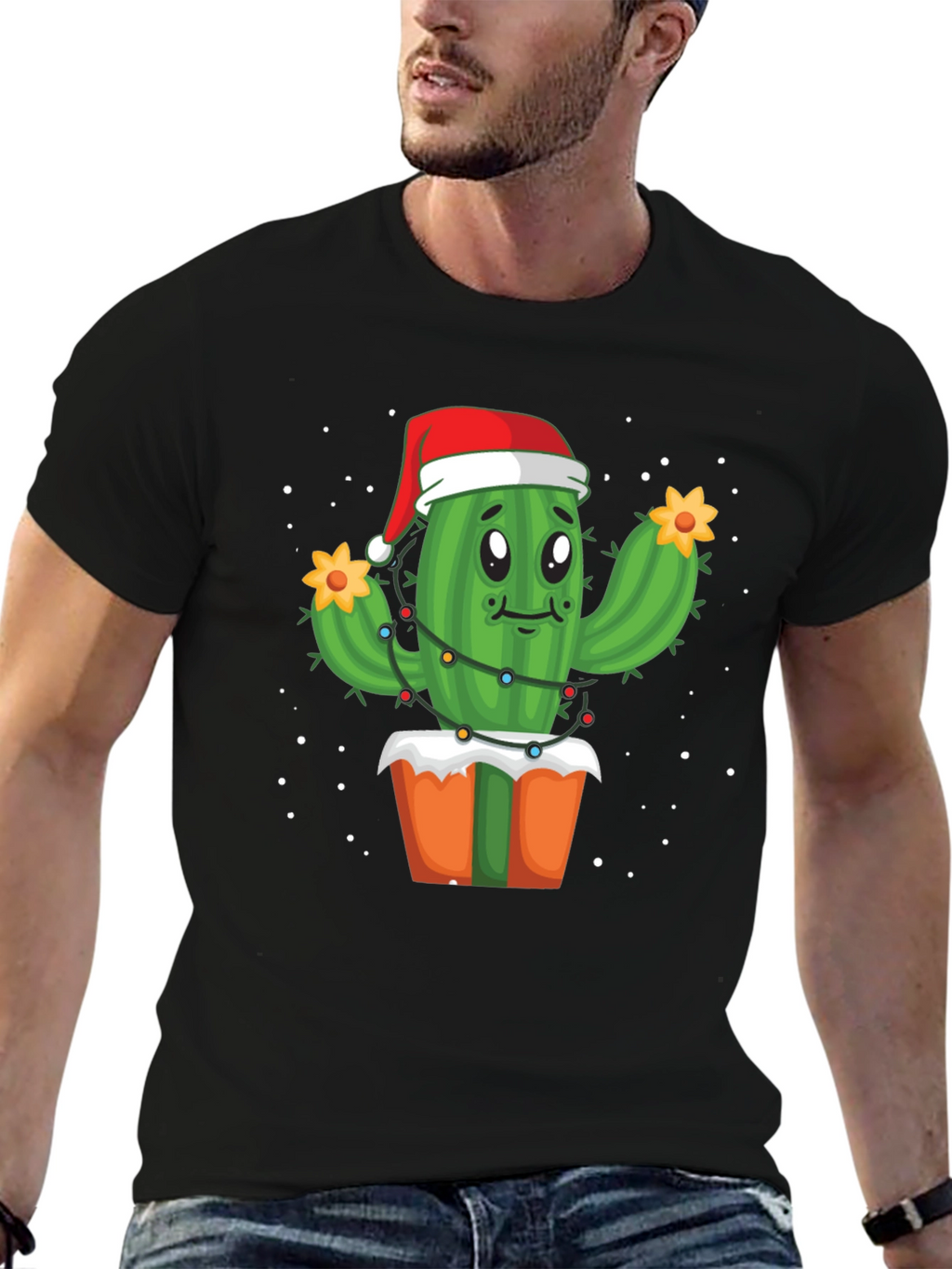 Festive Cactus Christmas T-Shirt