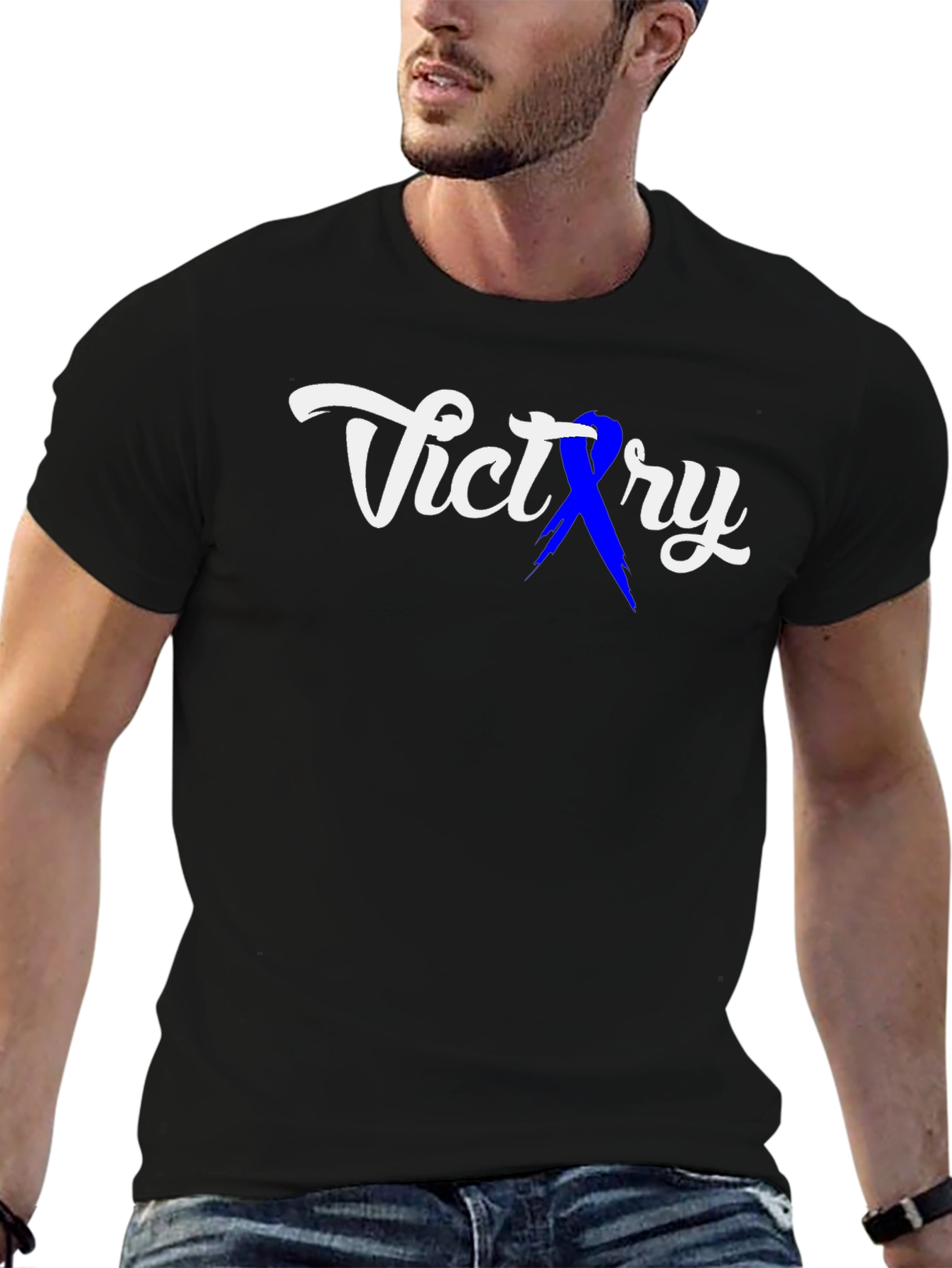 Victory Ribbon Graphic T-Shirt - Classic Black Tee
