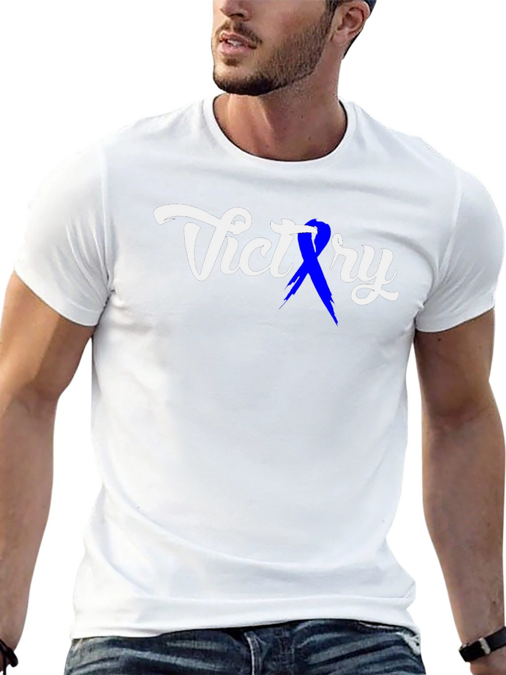 Victory Ribbon Graphic T-Shirt - Classic Black Tee
