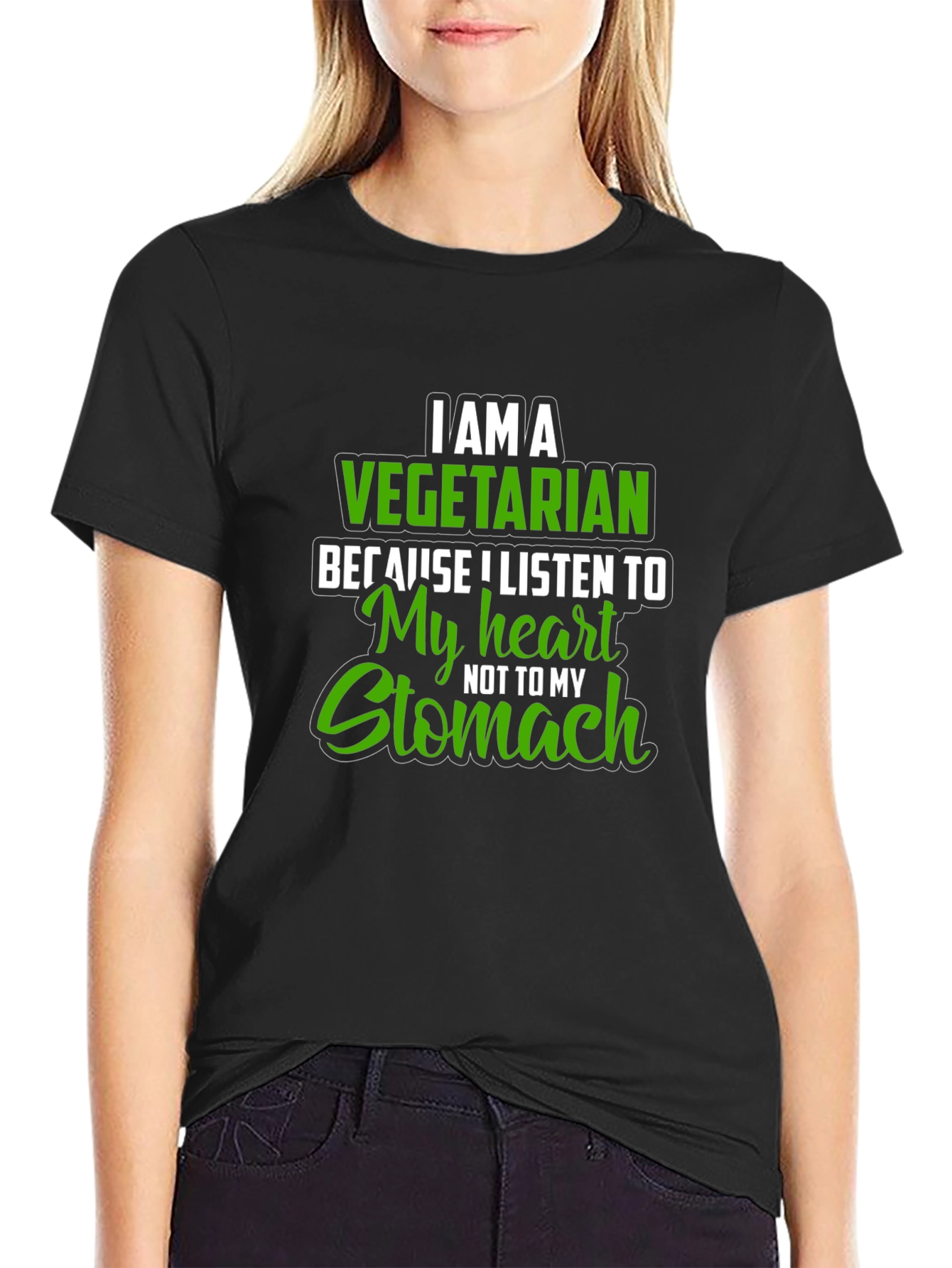 Vegetarian Heart T-Shirt - Listen to Your Heart!