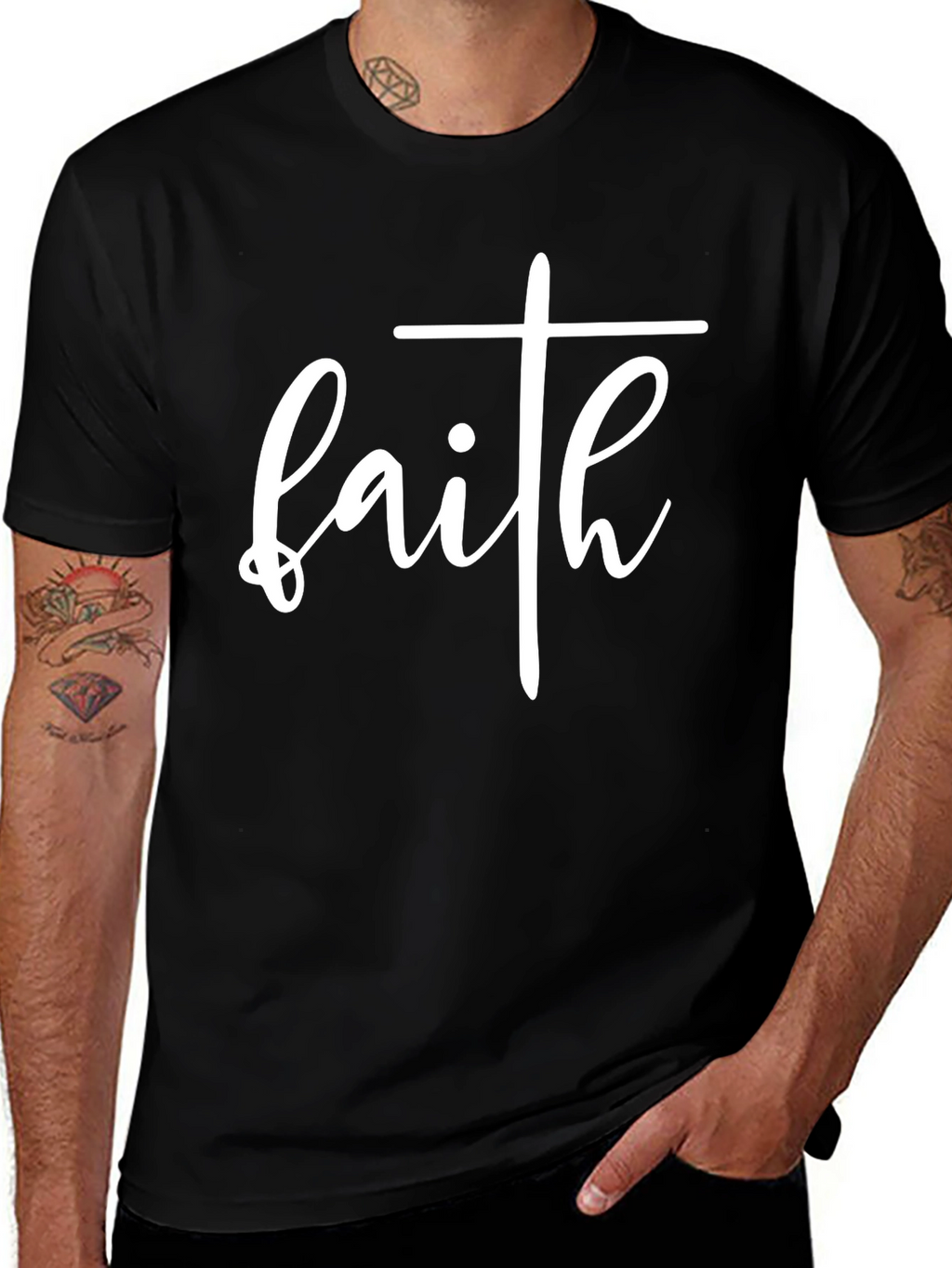 Faith Graphic Tee - Black Christian T-Shirt