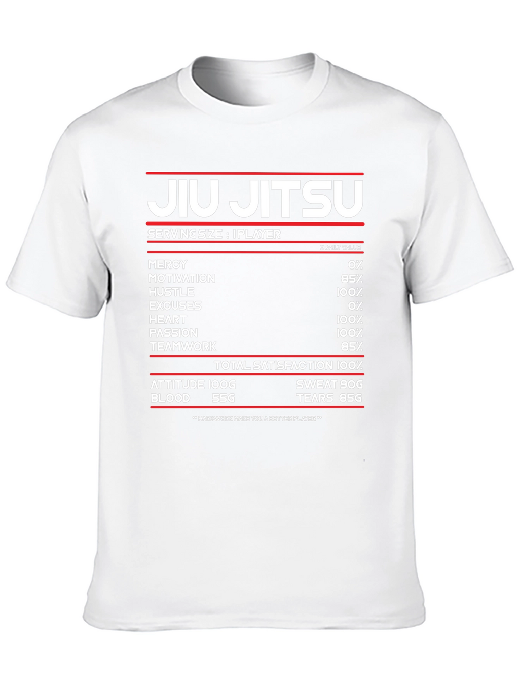 Jiu Jitsu Nutritional Facts T-Shirt