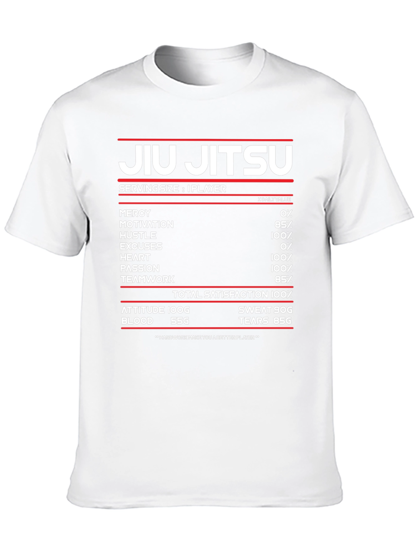 Jiu Jitsu Nutritional Facts T-Shirt