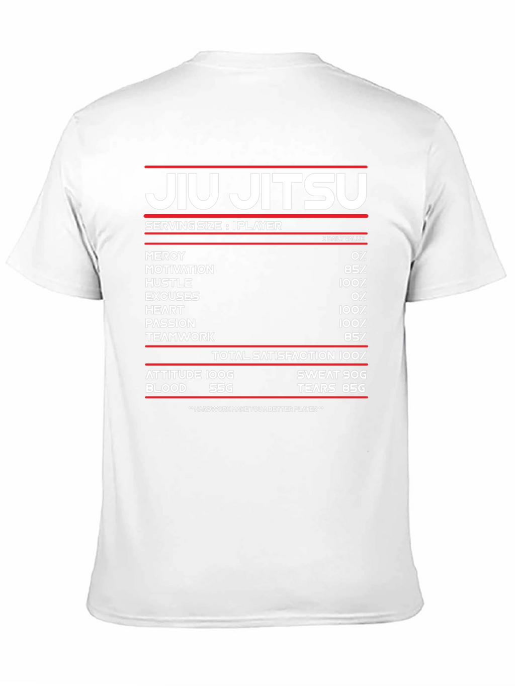 Jiu Jitsu Nutritional Facts T-Shirt