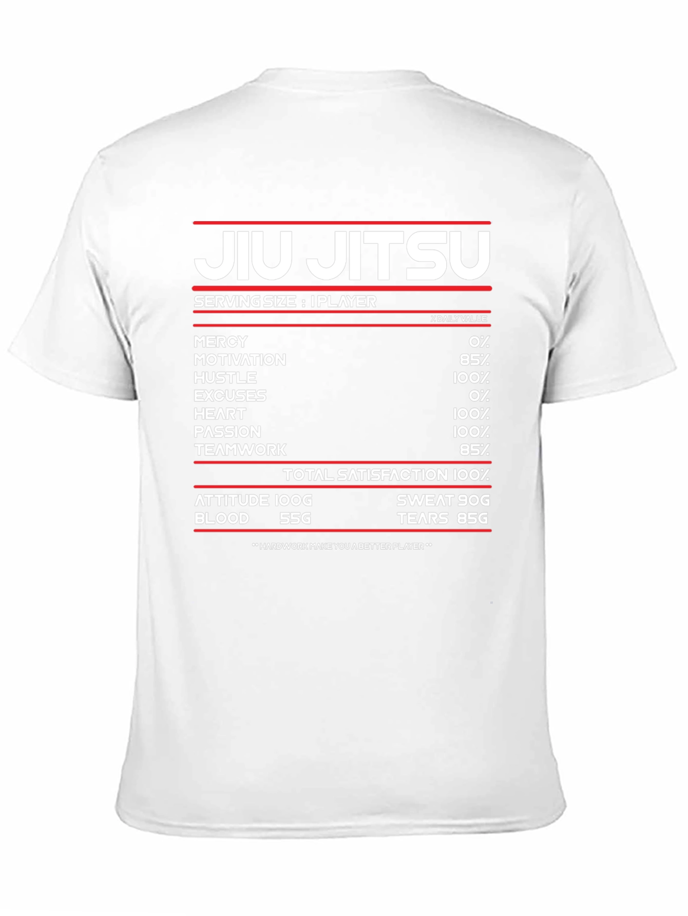 Jiu Jitsu Nutritional Facts T-Shirt