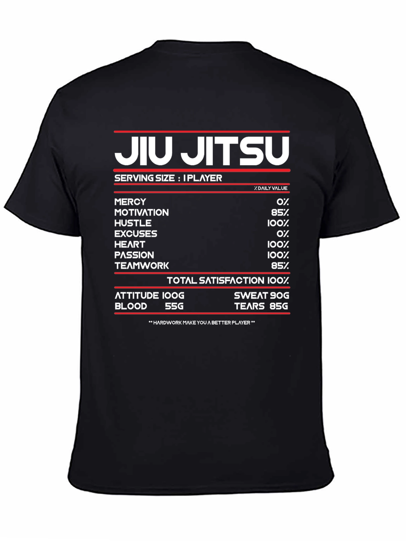 Jiu Jitsu Nutritional Facts T-Shirt