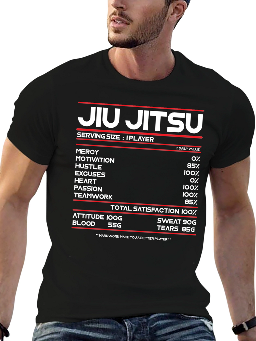 Jiu Jitsu Nutritional Facts T-Shirt