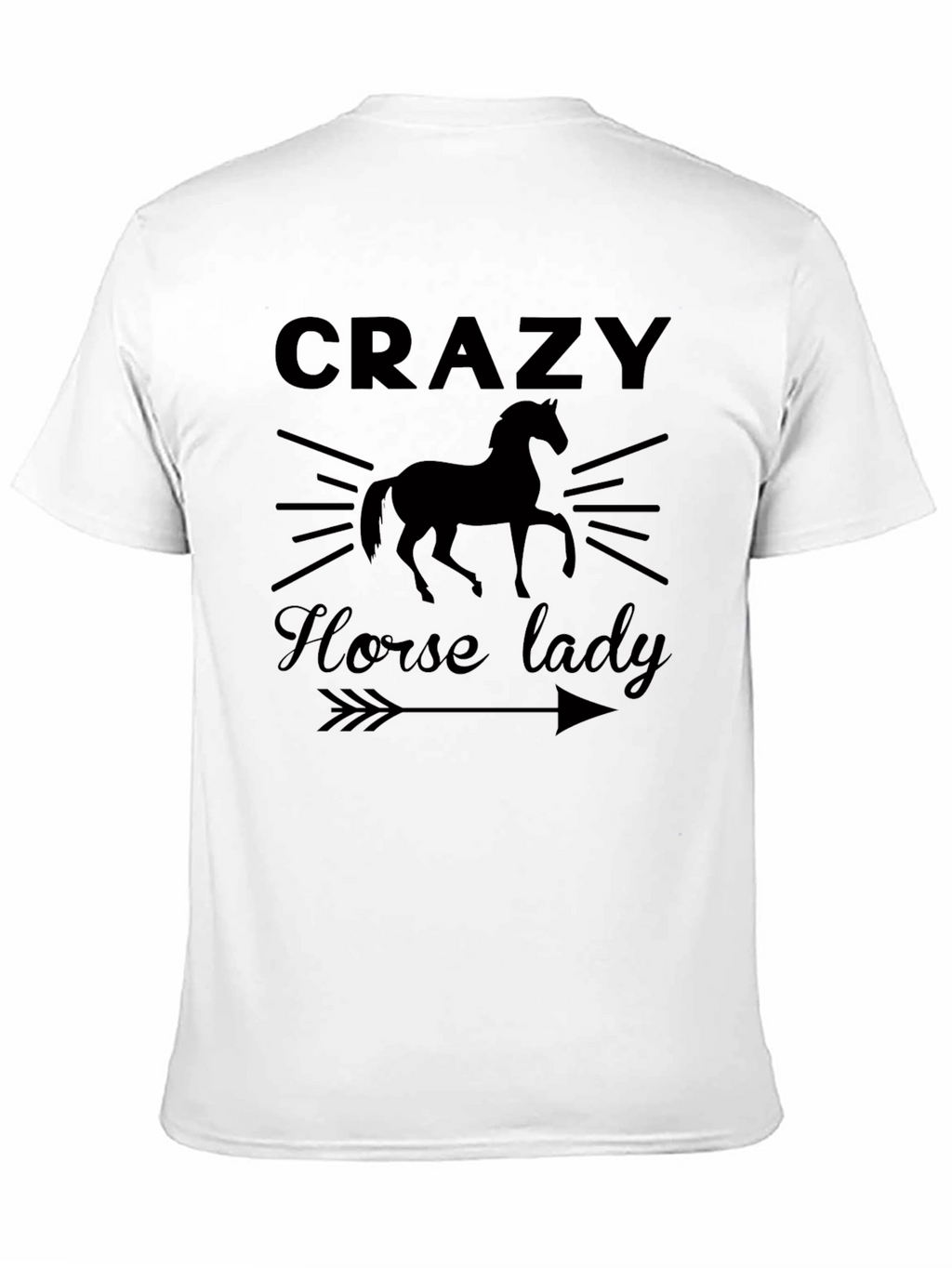 Crazy Horse Lady Black Graphic T-Shirt