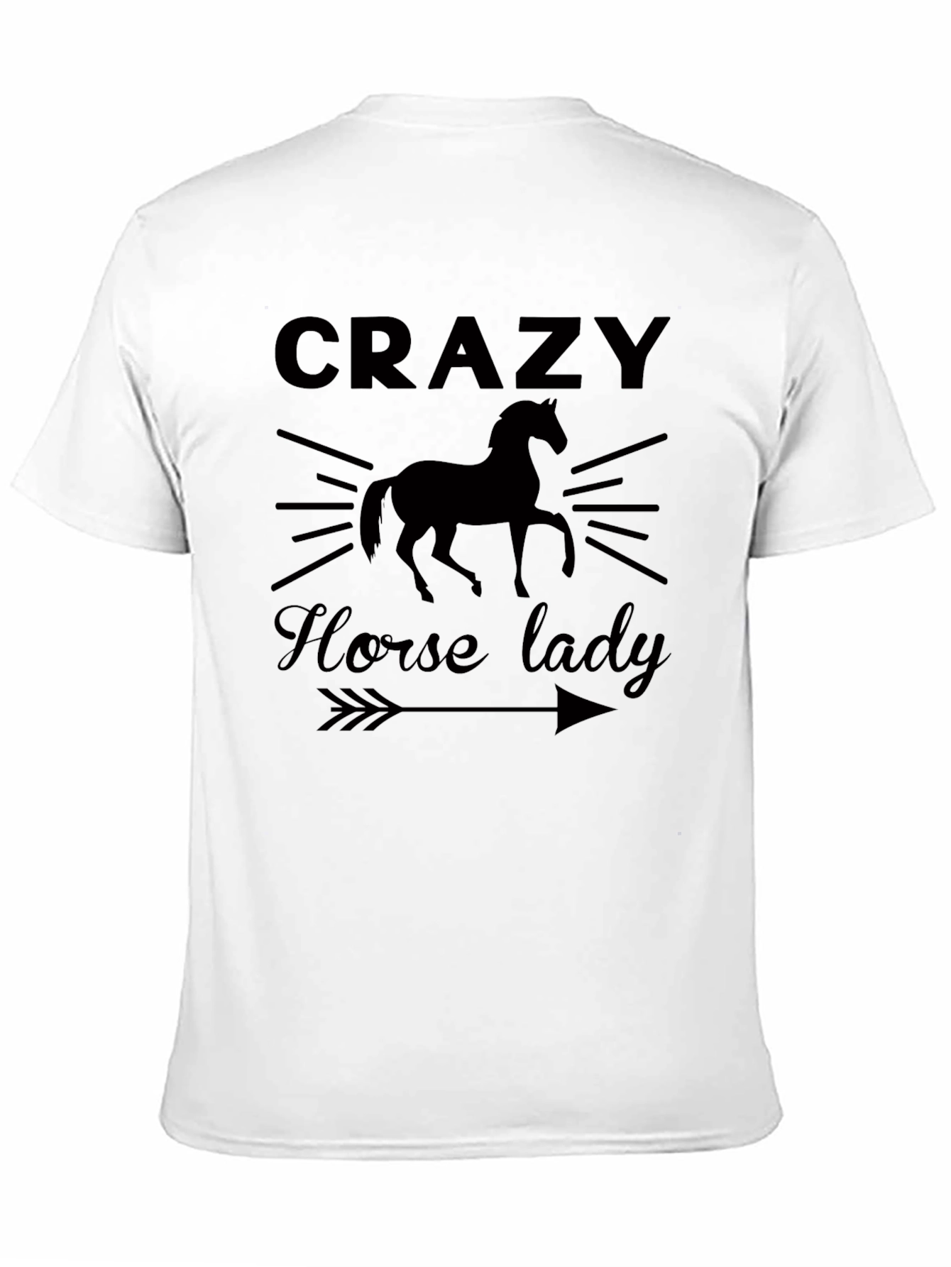 Crazy Horse Lady Black Graphic T-Shirt